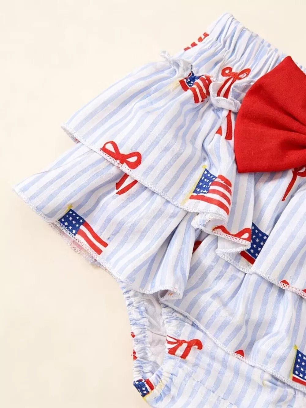 Children's My First 4th of July Bodysuit & Skort & Headband Set, image 5