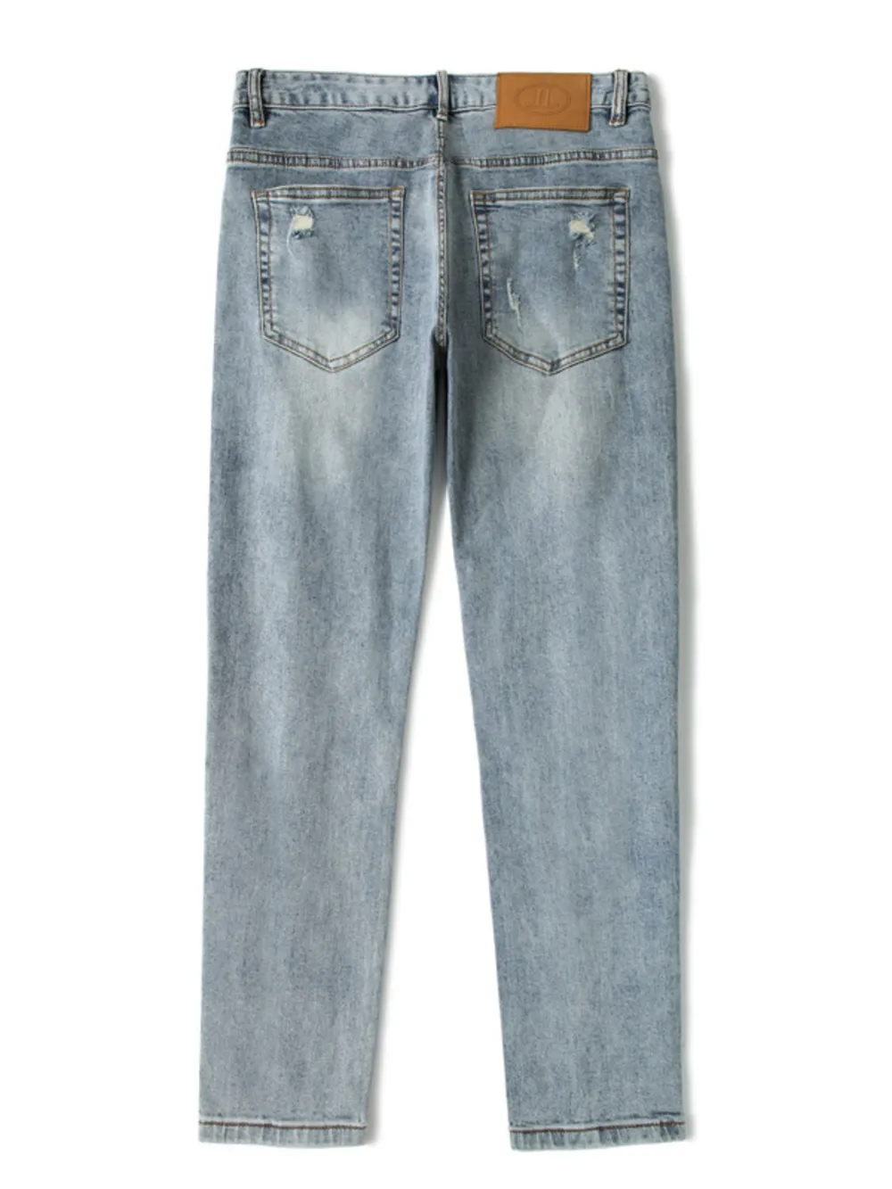 Men's Plus Size Distressed Slim Fit Jeans, image 8