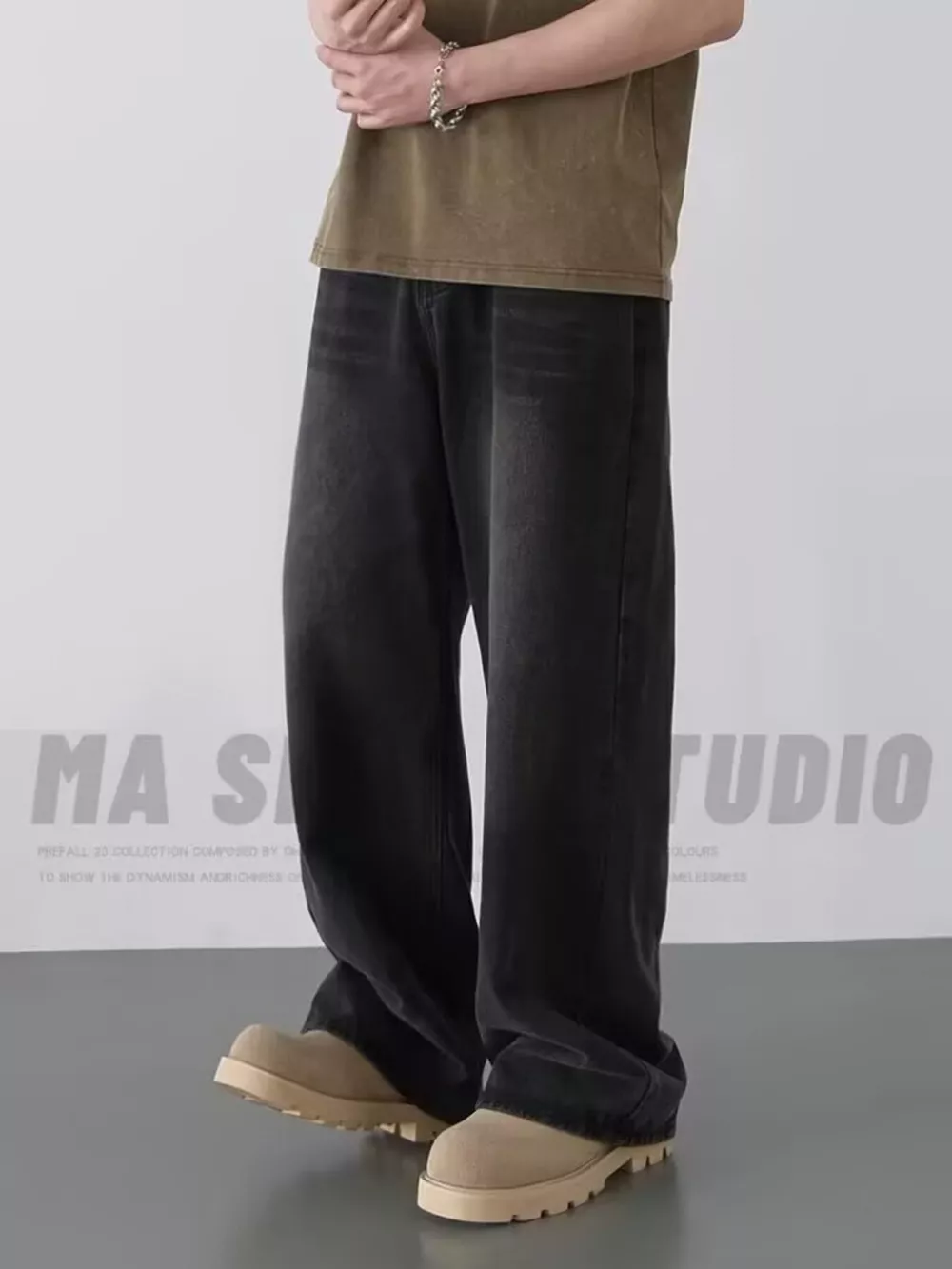 Men's Full Size Wash Loose Fit Jeans Plus Size, image 2