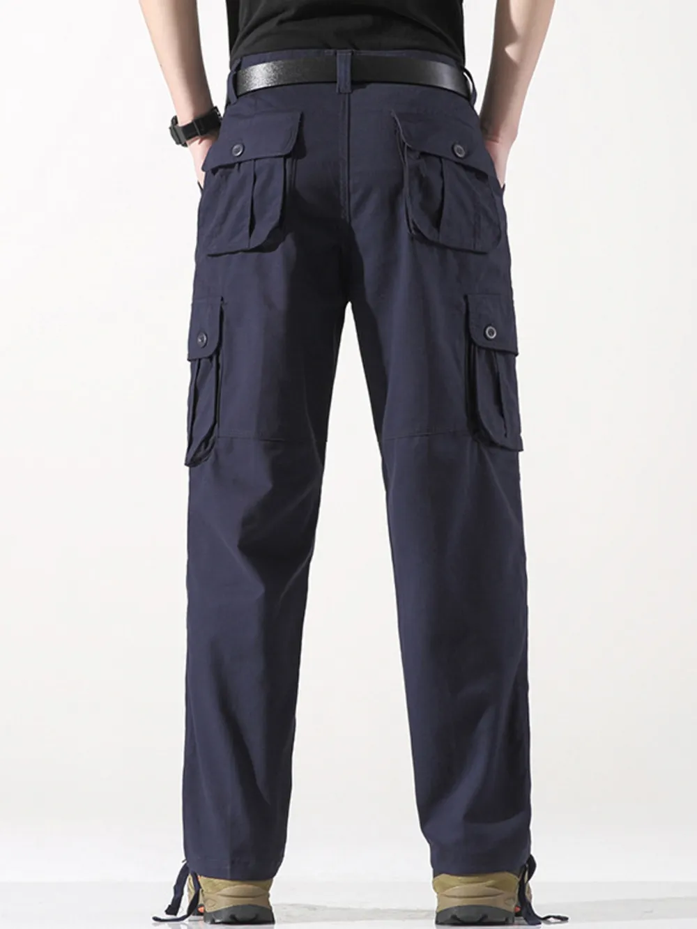 Men's Wide Leg Cargo Pants, image 4
