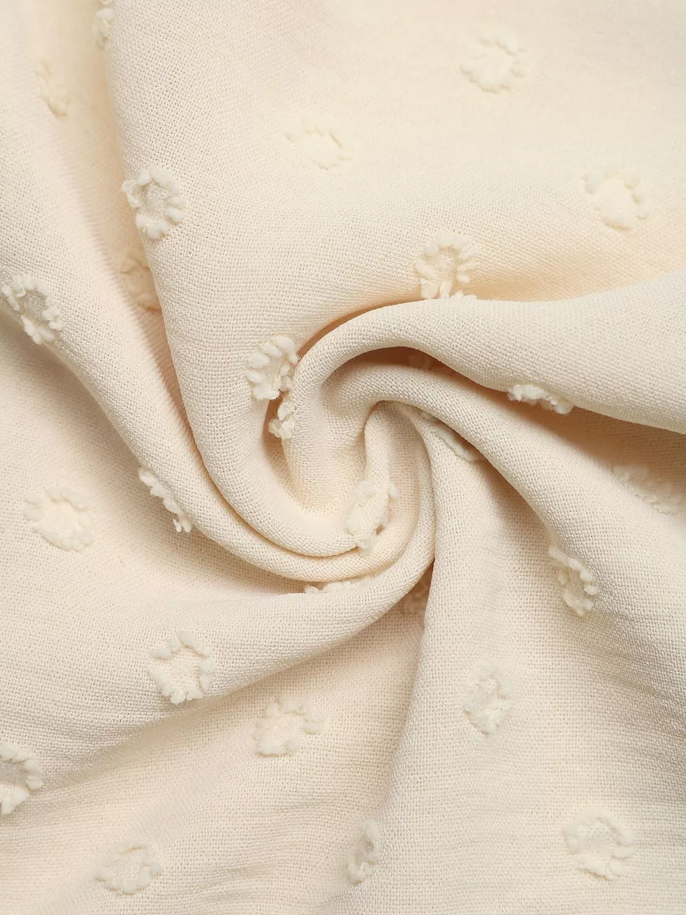 Swiss Dot Ruffled Button-Down Shirt, image 2