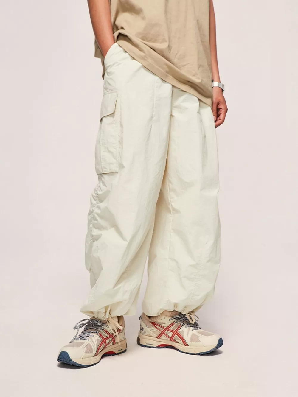 Men's Wide Leg Cargo Pants, image 6