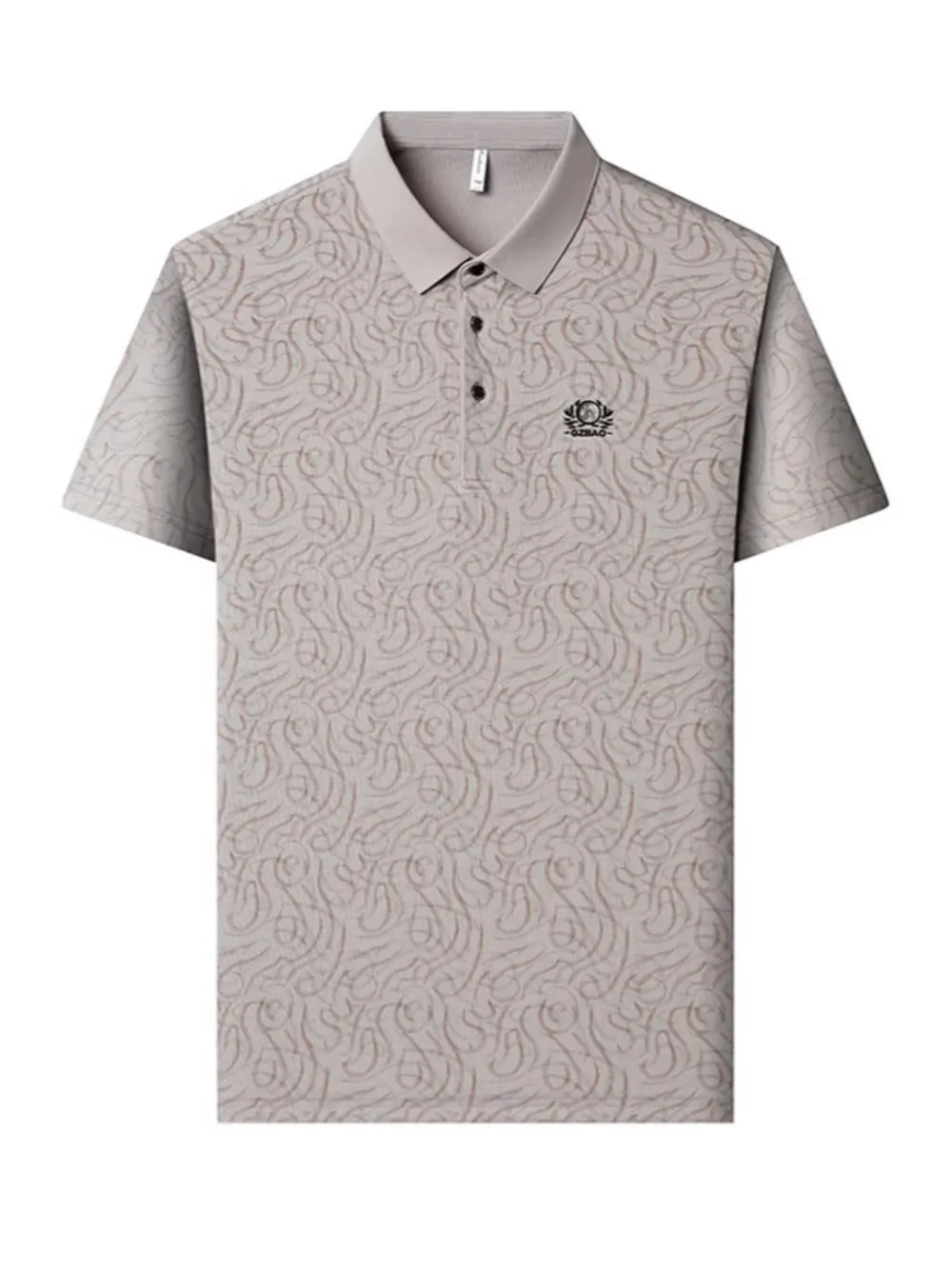 Men's Full Size Button Detail Short Sleeve Polo Plus Size, image 2