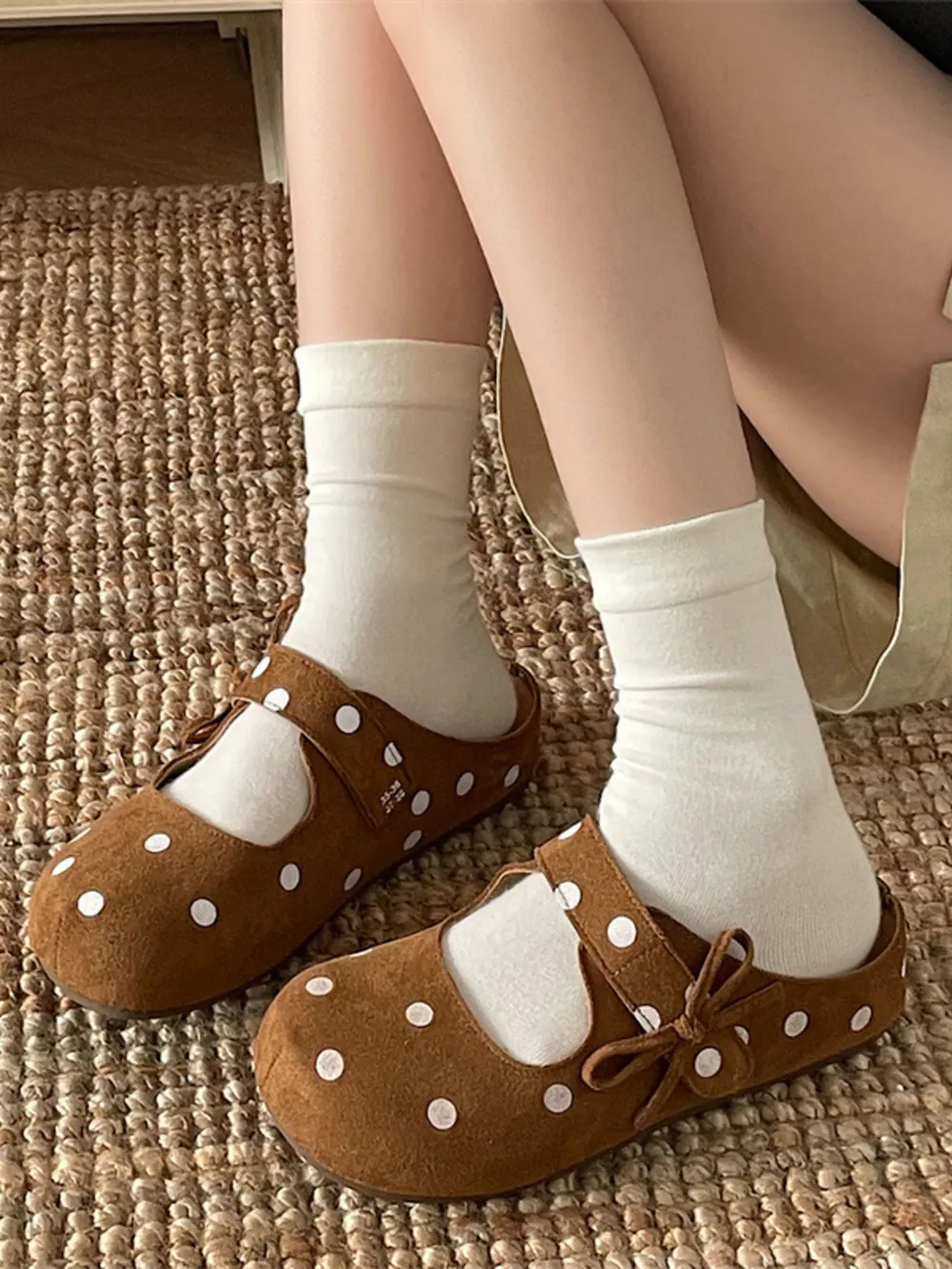 Polka Dot Round Toe Slip-Ons, image 5