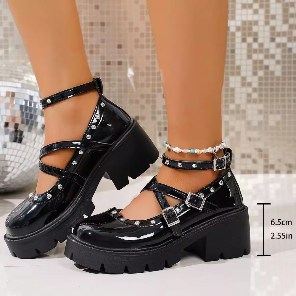 Platform Mary Jane Chunky Heel Sneakers, image 3
