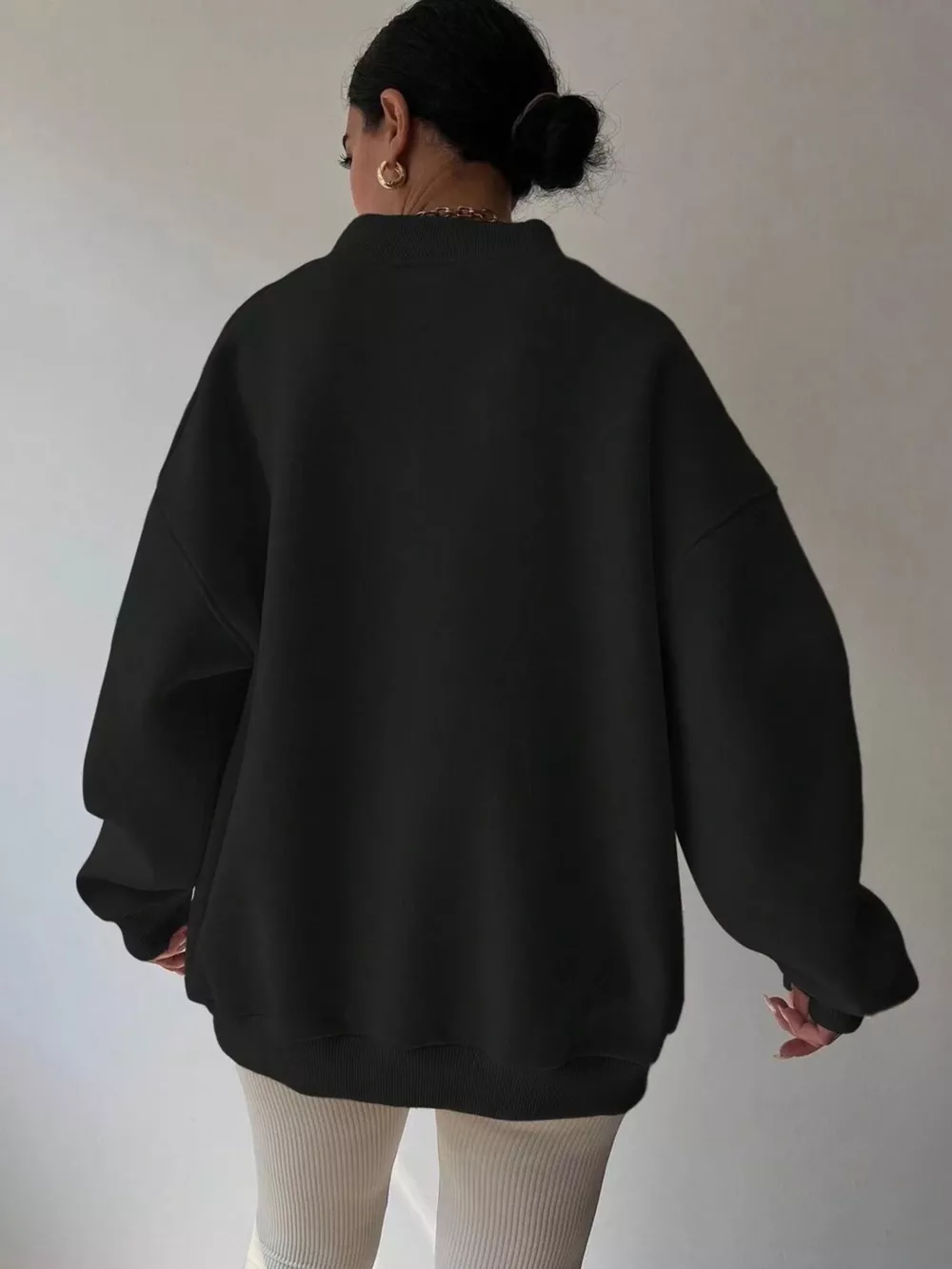 Dropped Shoulder Long Sleeve Oversized Sweatshirt, image 14