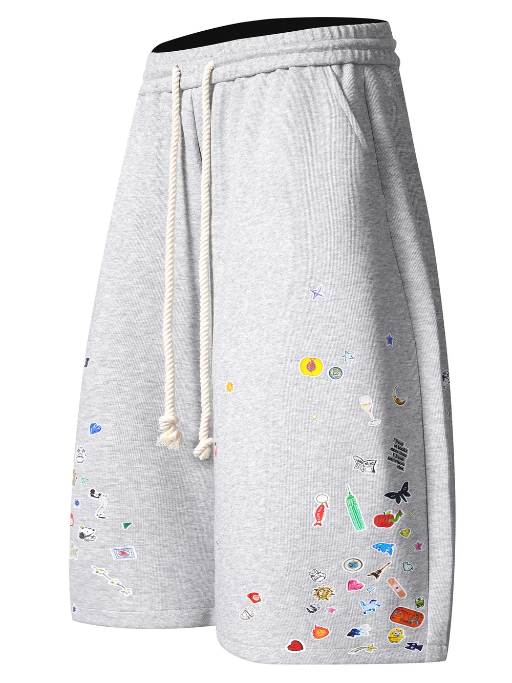 Men's Printed Drawstring Casual Shorts, image 2