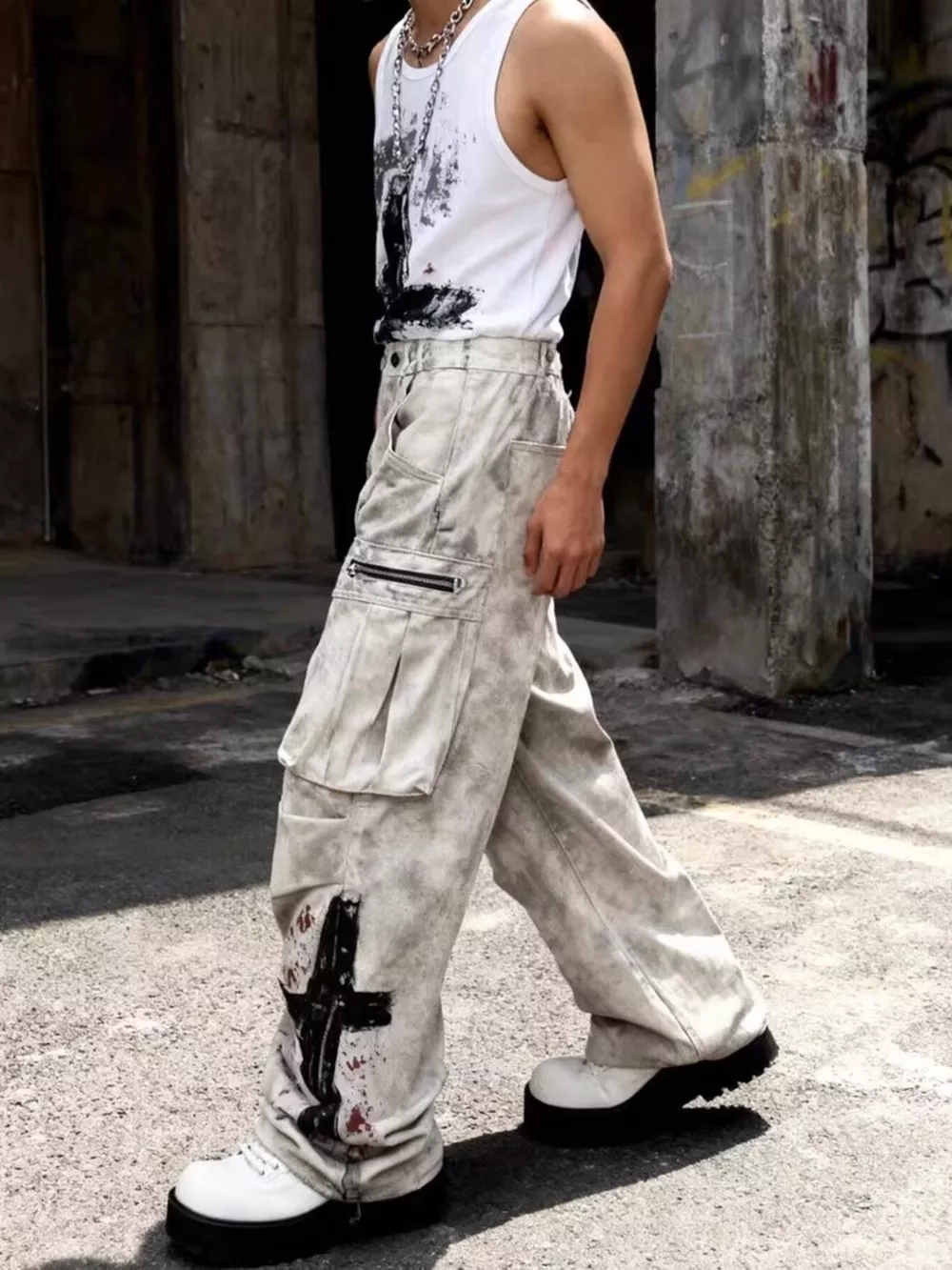 Men's Full Size Printed Cargo Pants Plus Size, image 3