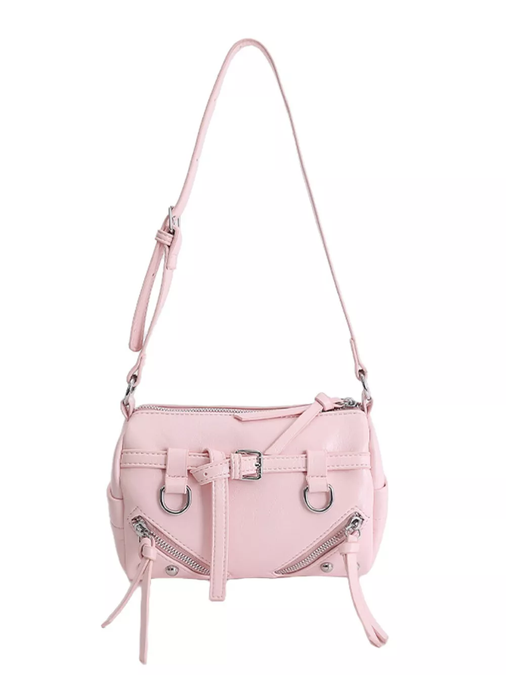 Adjustable Strap Leather Shoulder Bag, image 4