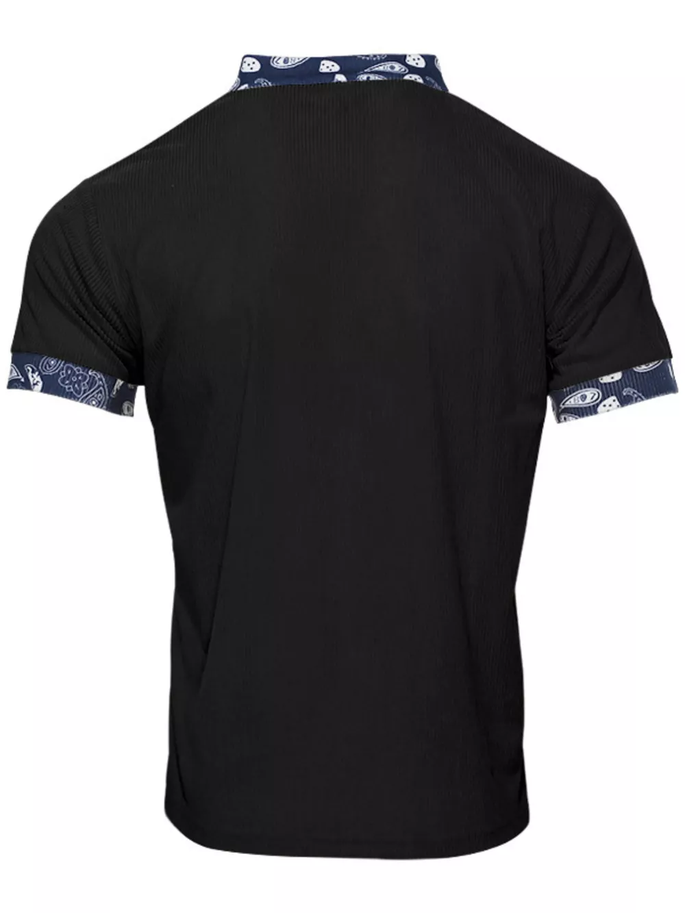 Men's Full Size Lace-Up Collar T-Shirt Plus Size, image 6
