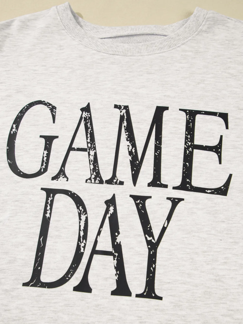 Washed GAME DAY Graphic Baggy Sweatshirt, image 3