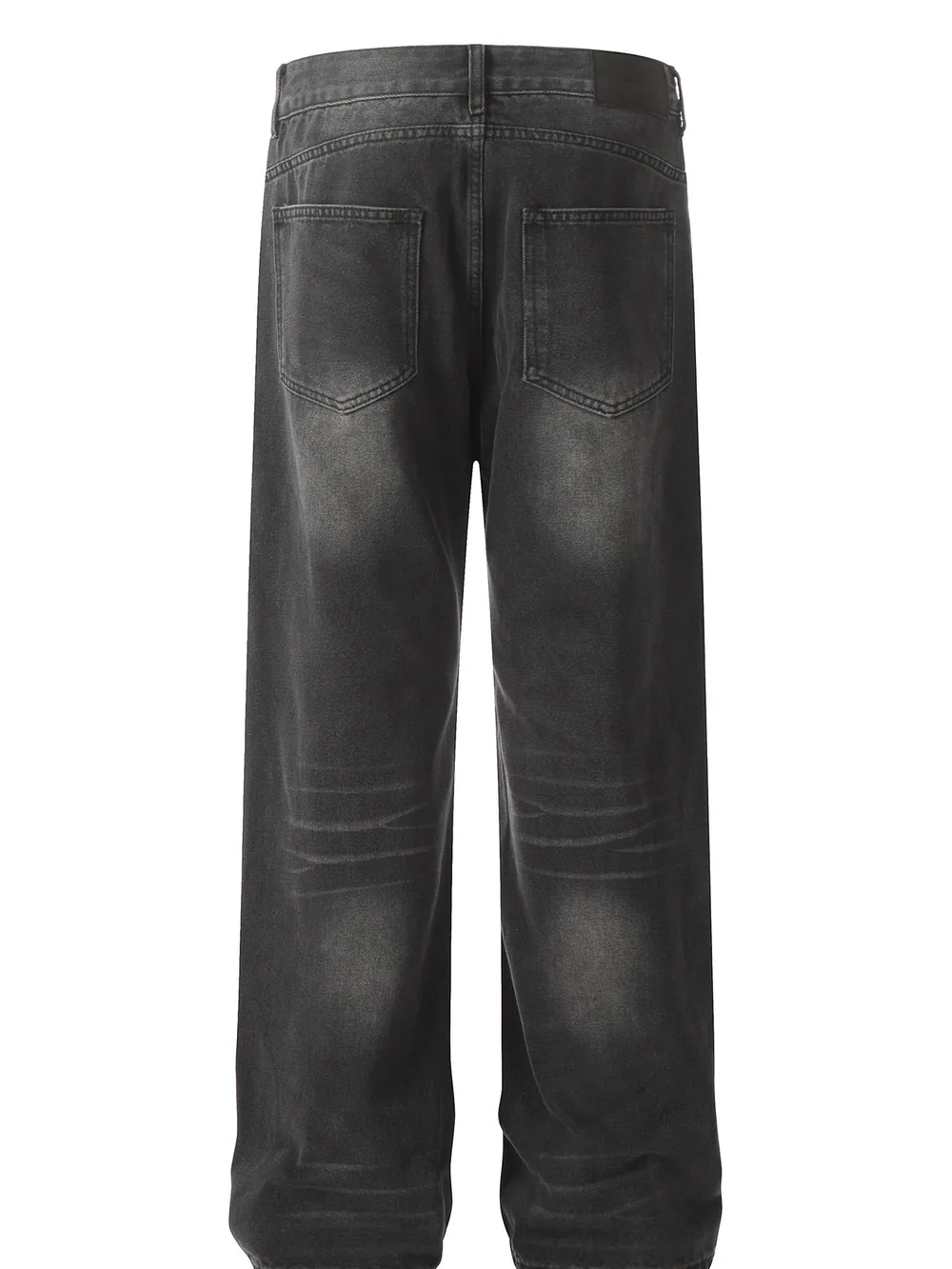 Men's Relaxed Fit Vintage Wash Wide Leg Jeans, image 3