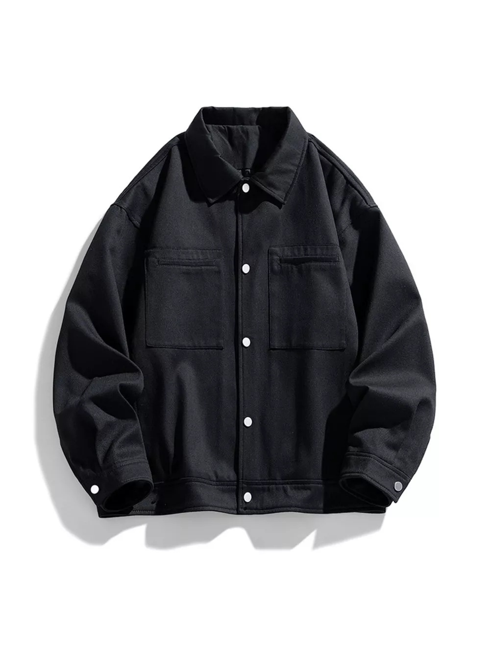 Men's Plus Size Casual Snap-Down Jacket, image 10