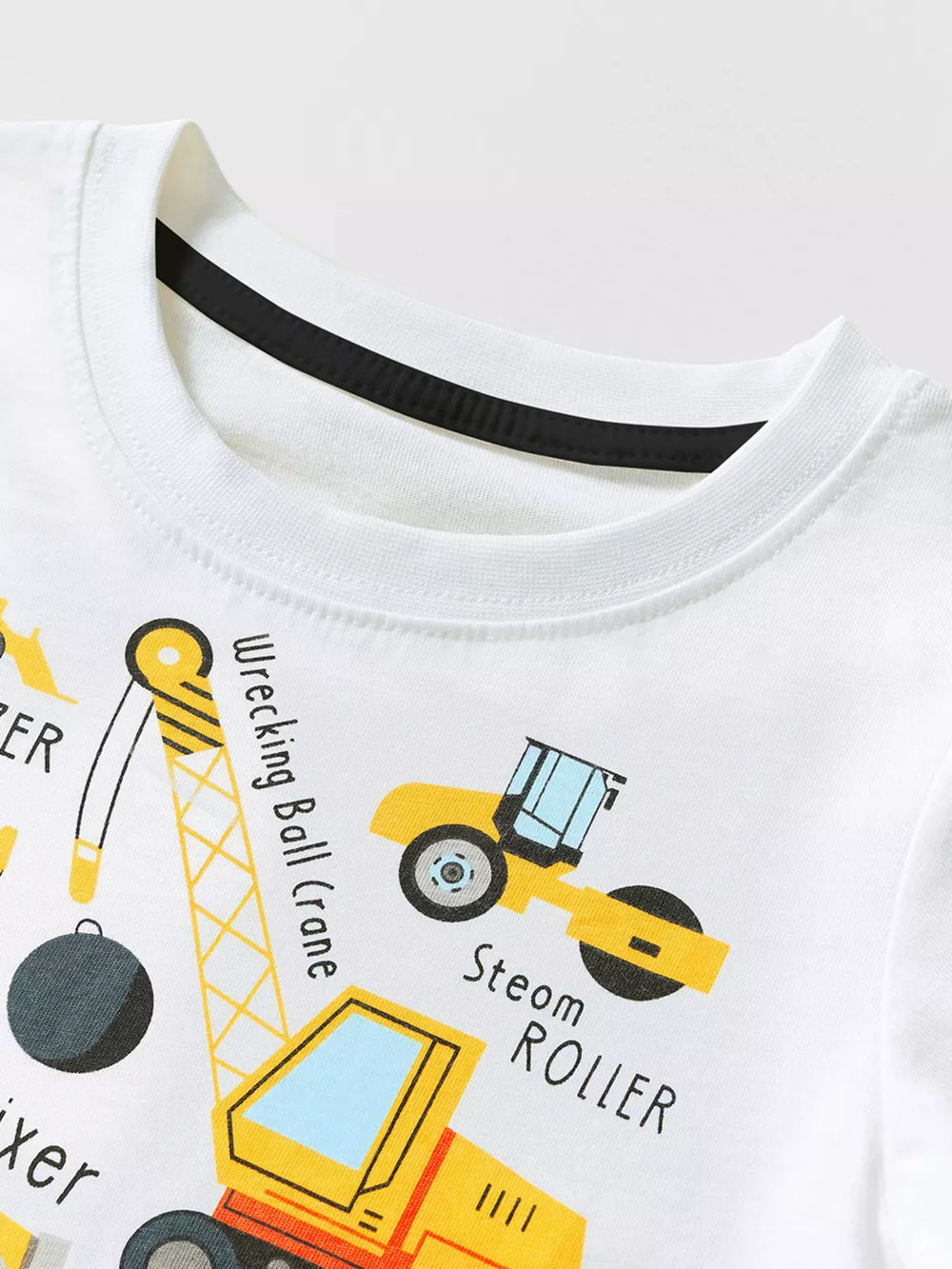 Children's Construction Vehicle Long Sleeve T-Shirt, image 3
