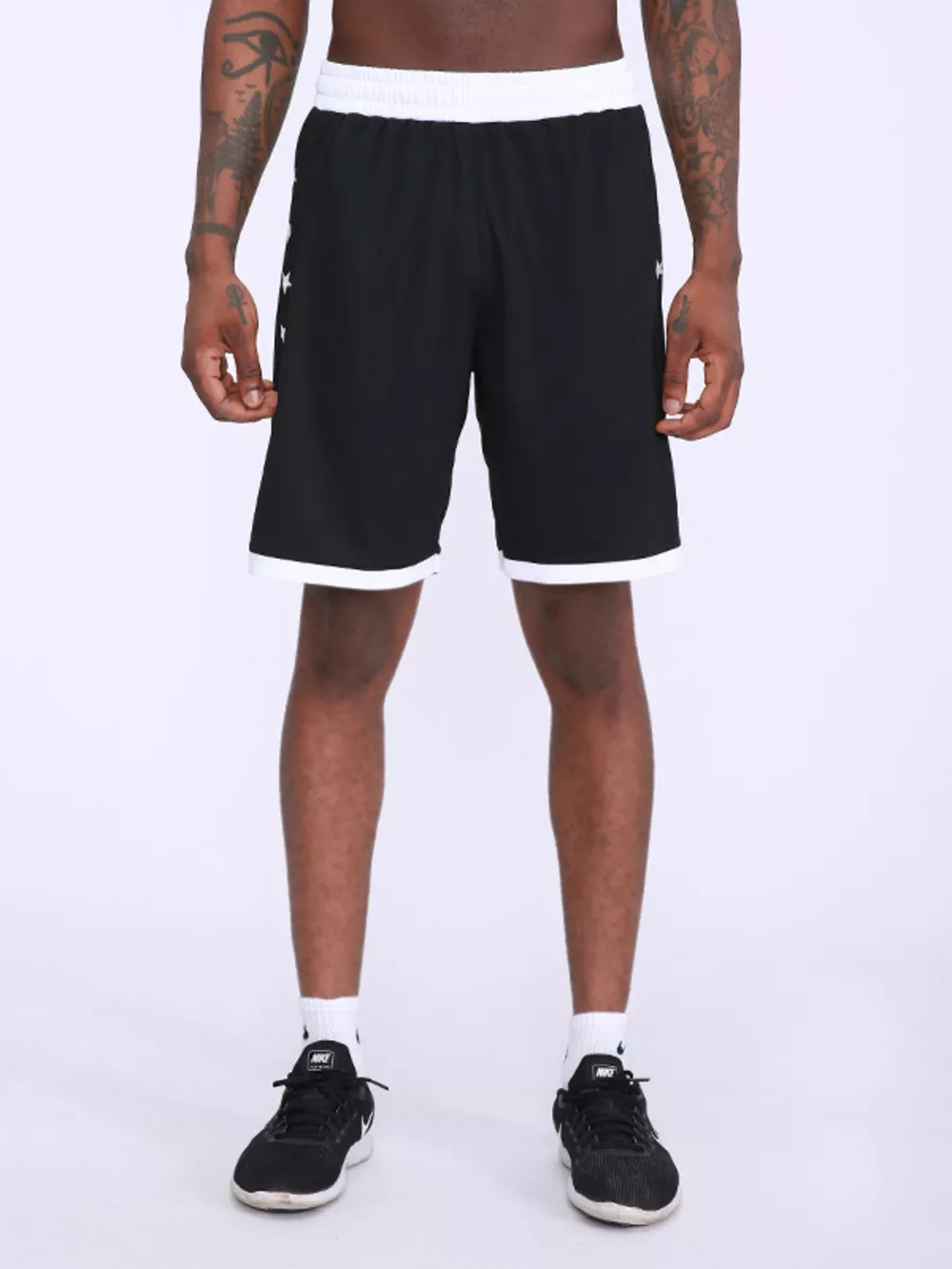 Men's Star Print Breathable Active Shorts, image 2