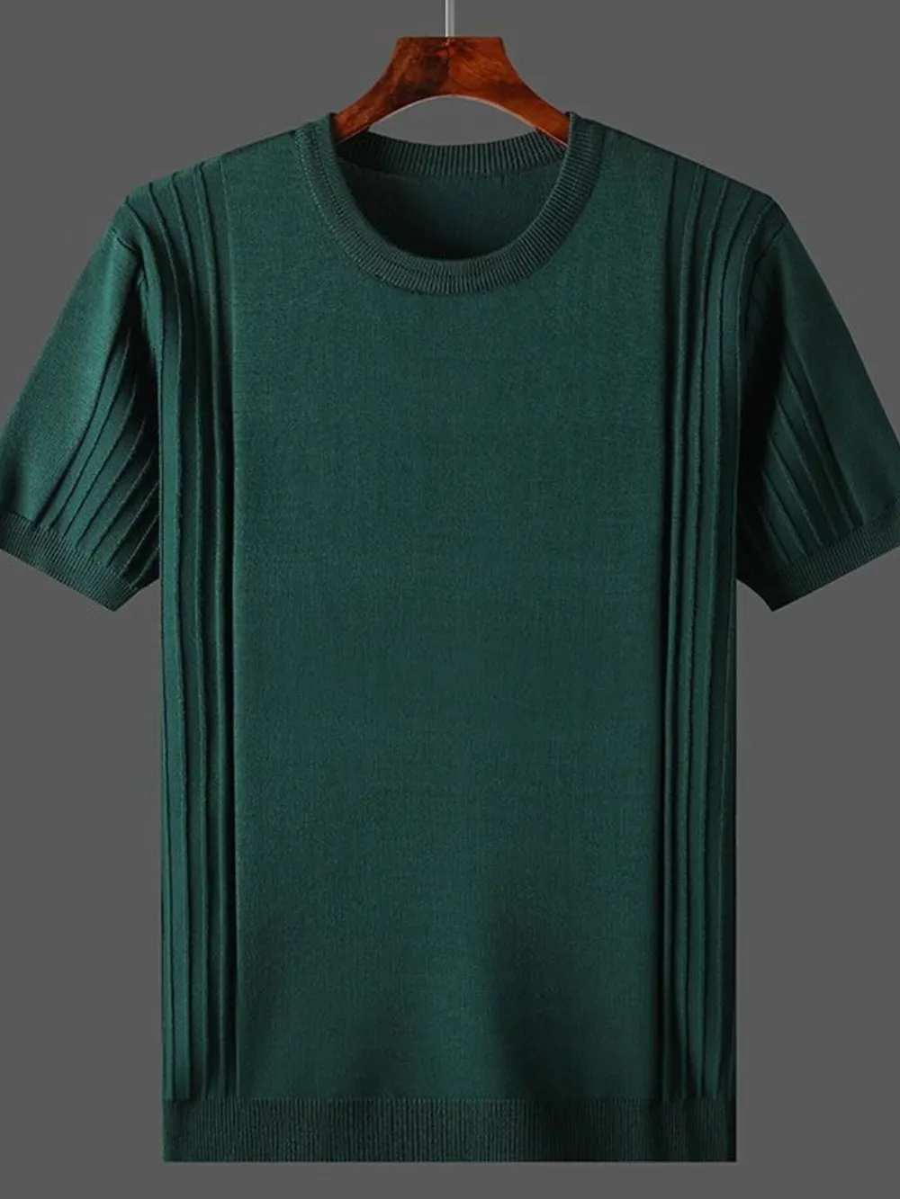 Men's Plus Size Round Neck Short Sleeve T-Shirt, image 5