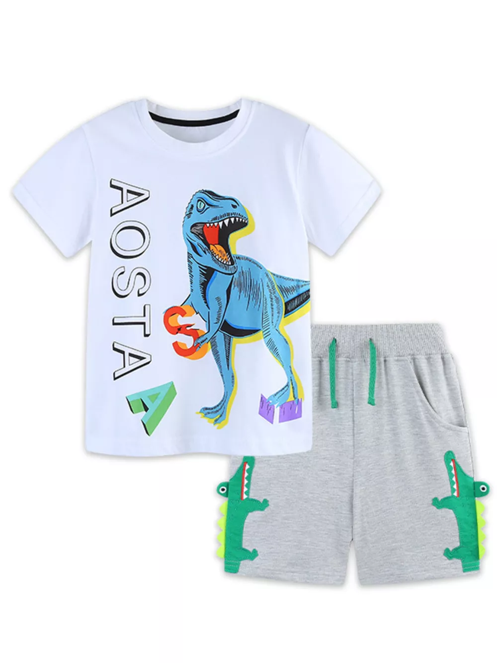 Children's Dinosaur Short Sleeve T-Shirt & Shorts Set, image 2