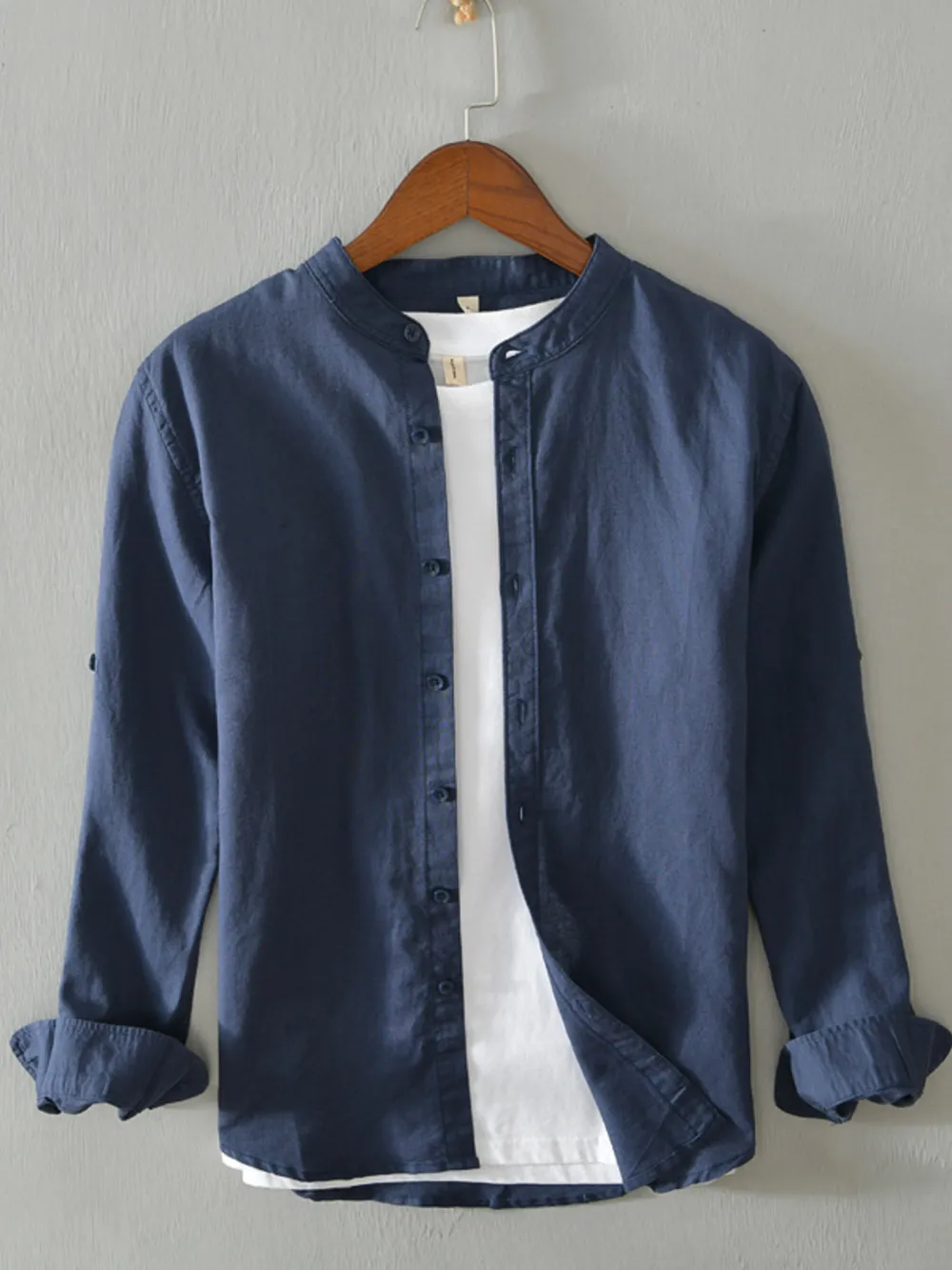 Men's Full Size Button Up Long Sleeve Shirt Plus Size, image 2