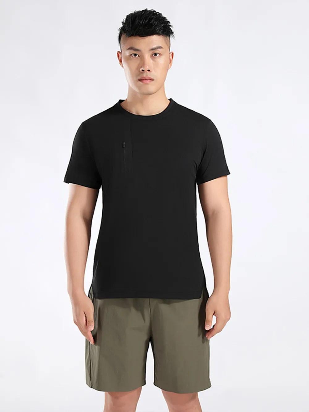 Men's Plus Size Round Neck Short Sleeve Active T-Shirt