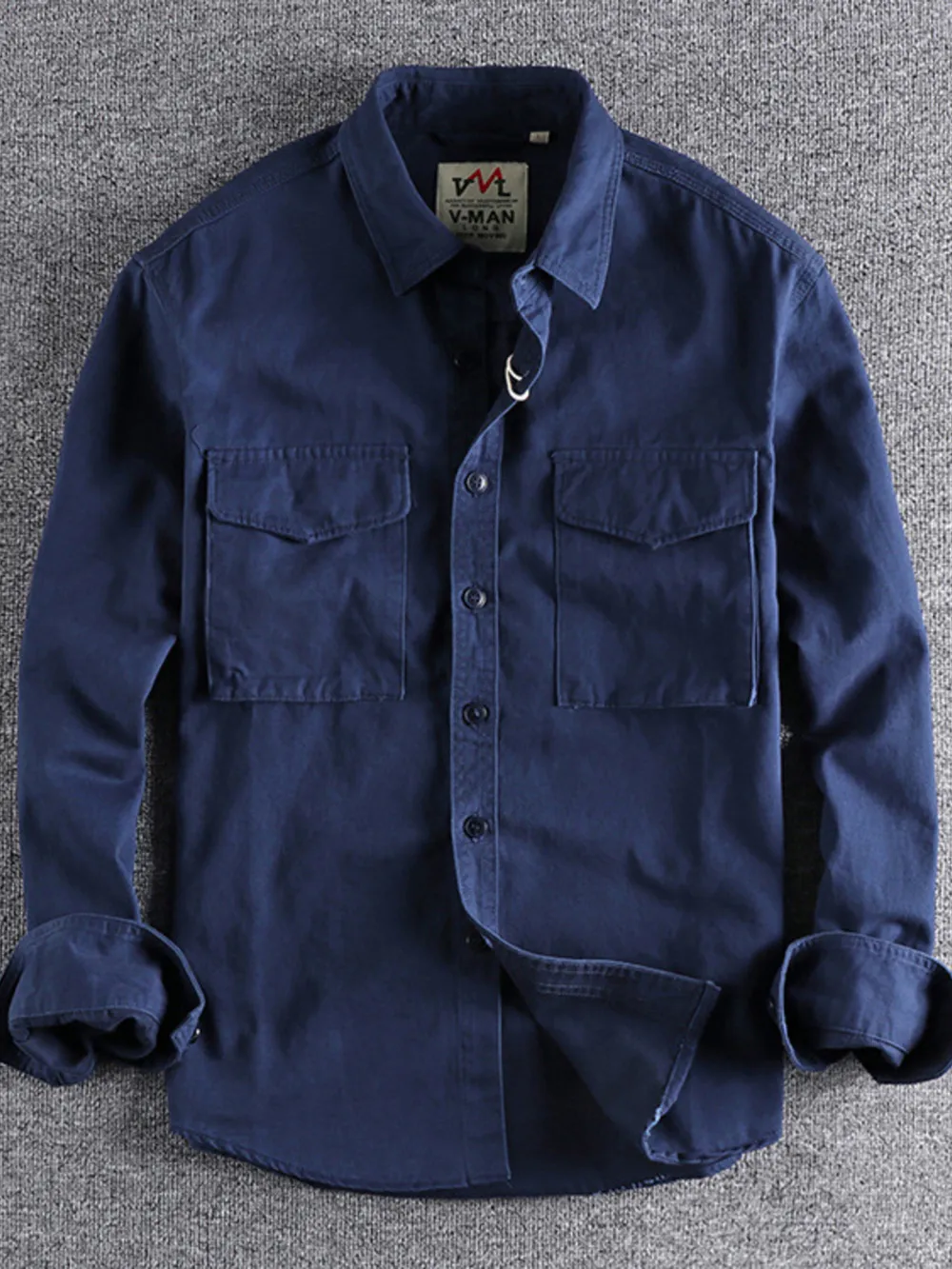 Men's Plus Size Button Up Shirt with Chest Pockets, image 11