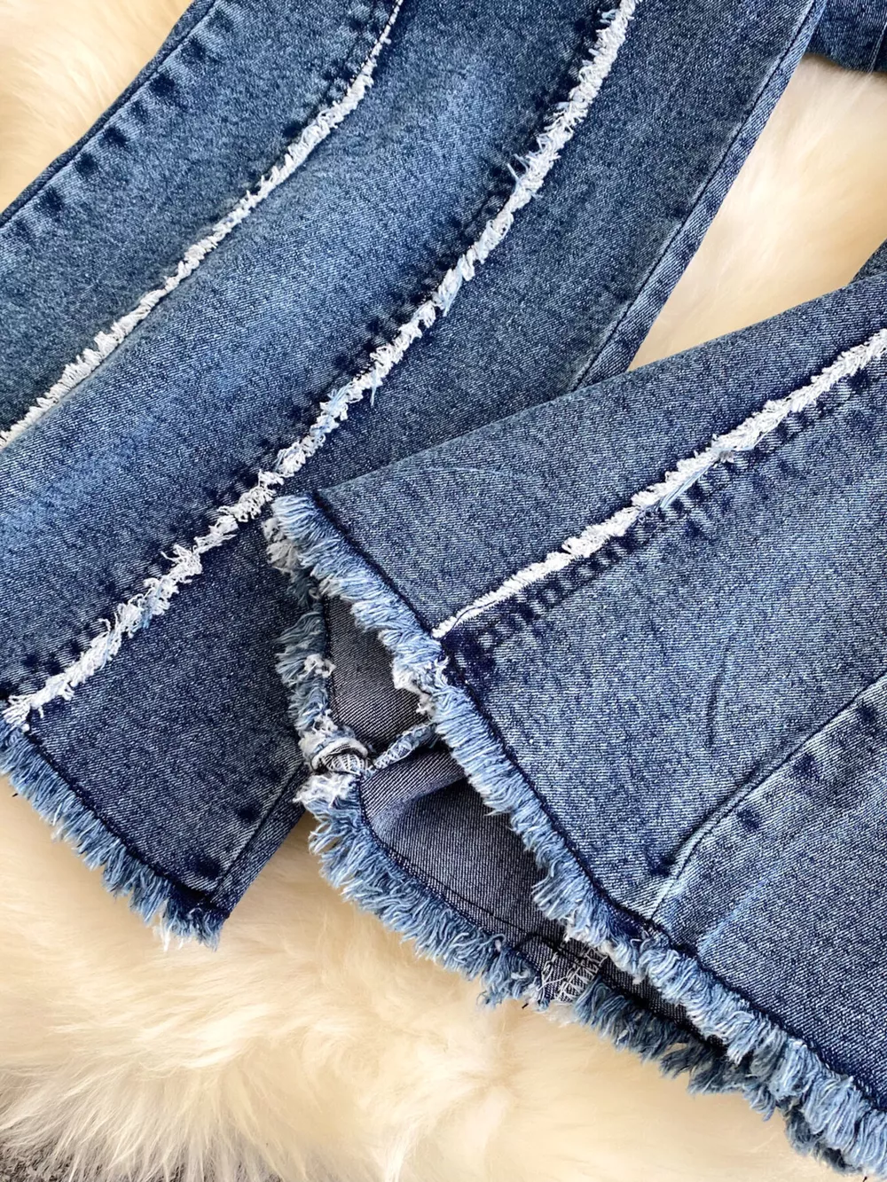Raw Hem Denim Cami and Flare Jeans Set, image 9