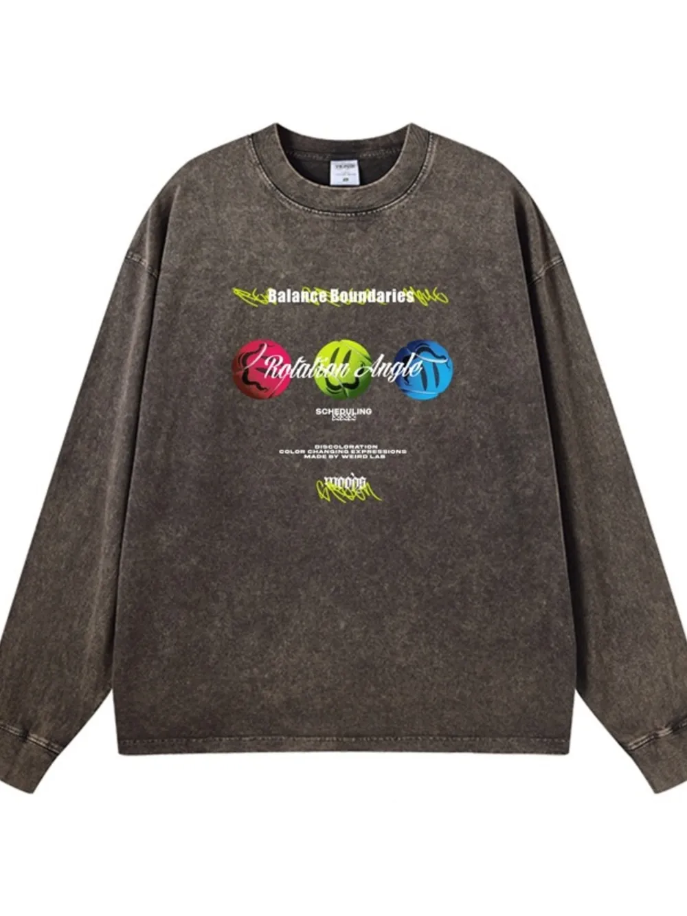 Men's Graphic Round Neck Long Sleeve T-Shirt, image 9