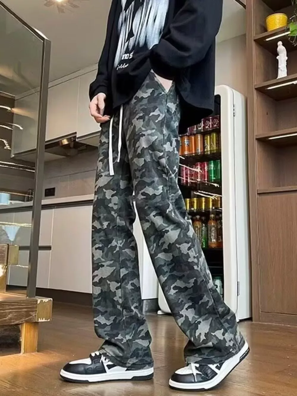 Men's Full Size Camo Print Relaxed Fit Jeans Plus Size, image 2