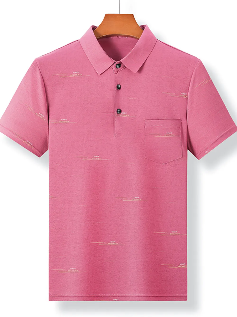 Men's Plus Size Embroidered Detail Short Sleeve Polo, image 7