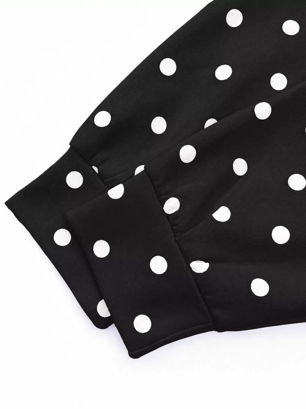 Polka Dot Half Zip Cropped Sweatshirt, image 18