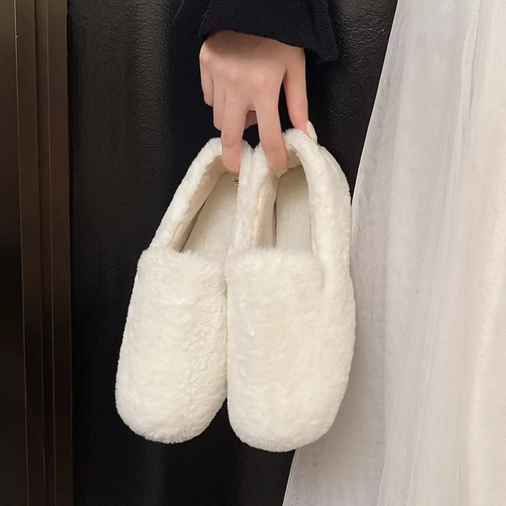 Fluffy Round Toe Slip-Ons, image 2