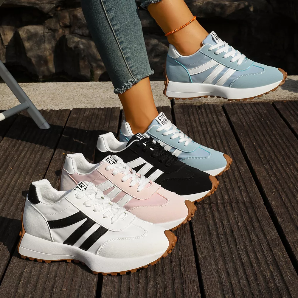Round Toe Lace Up Sneakers, image 2