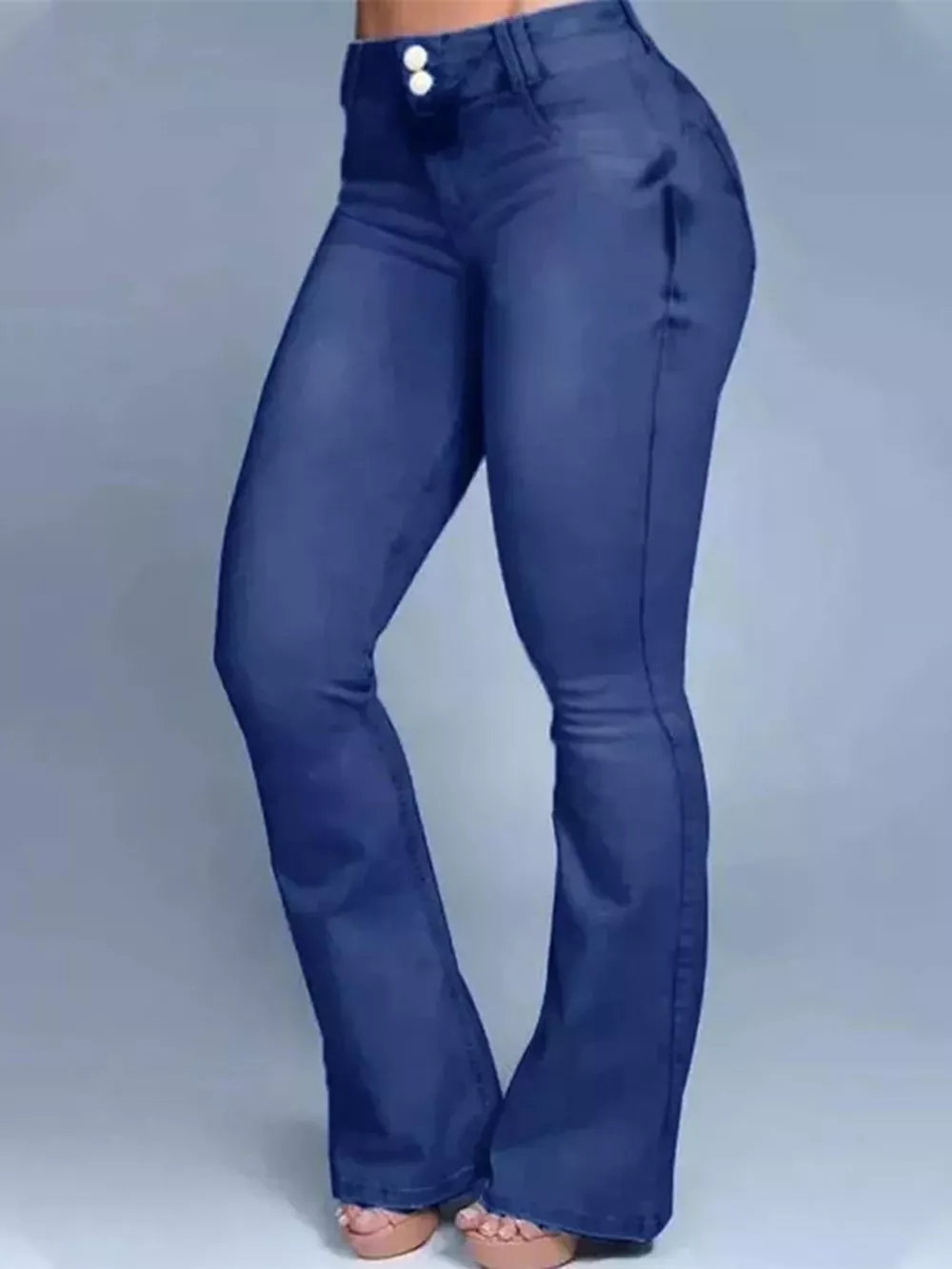 Full Size Wash High-Waisted Flare Jeans Plus Size, image 7