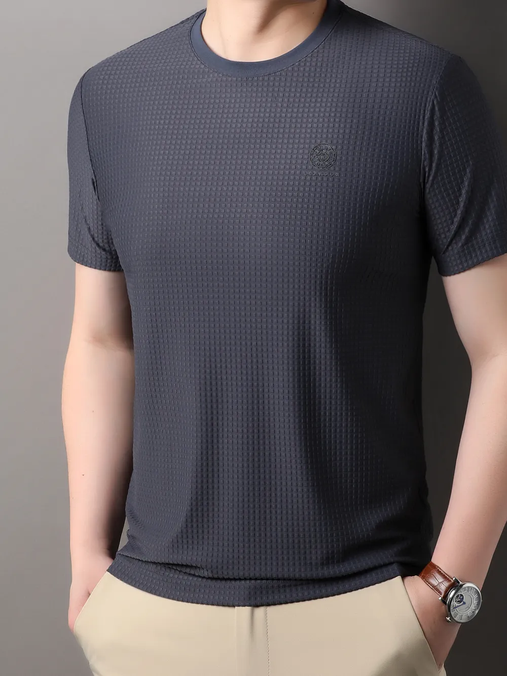Men's Full Size Round Neck Short Sleeve T-Shirt Plus Size, image 2