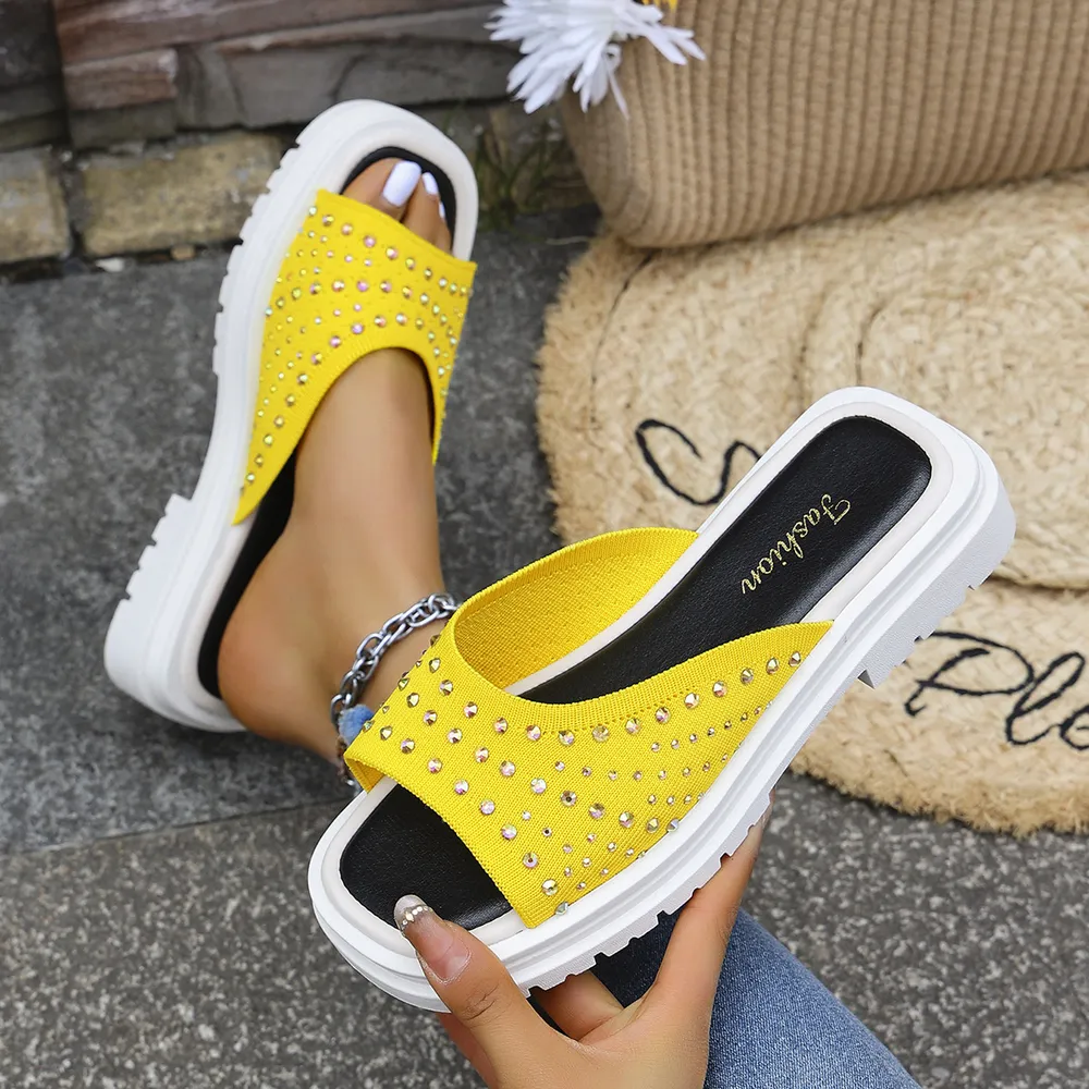 Rhinestone Open Toe Sandals, image 12