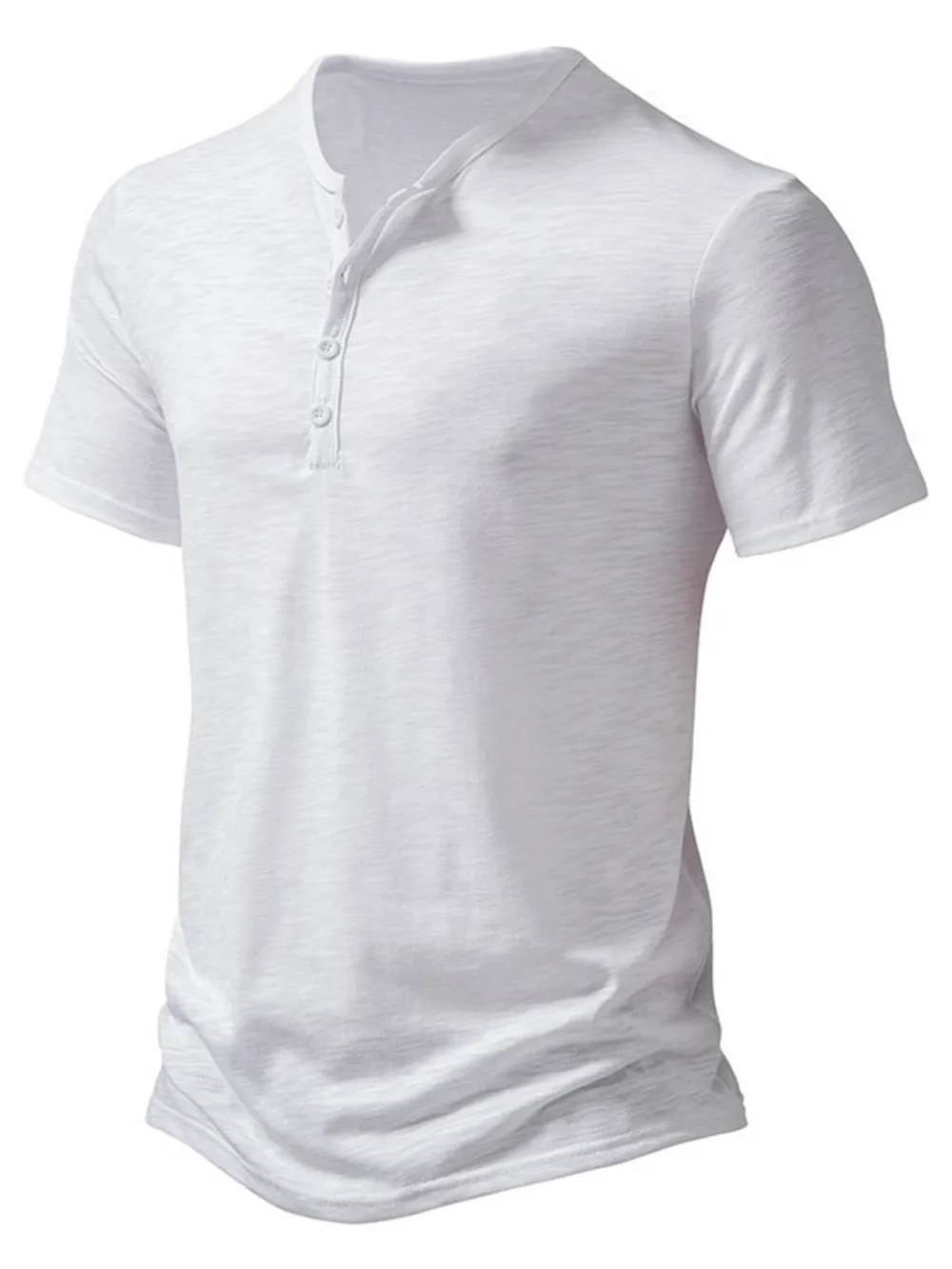Men's Button Detail Short Sleeve Top, image 3