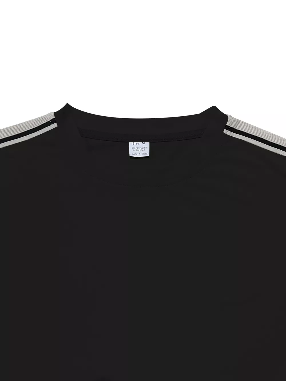 Men's Full Size Striped Shoulder Casual T-Shirt Plus Size, image 7