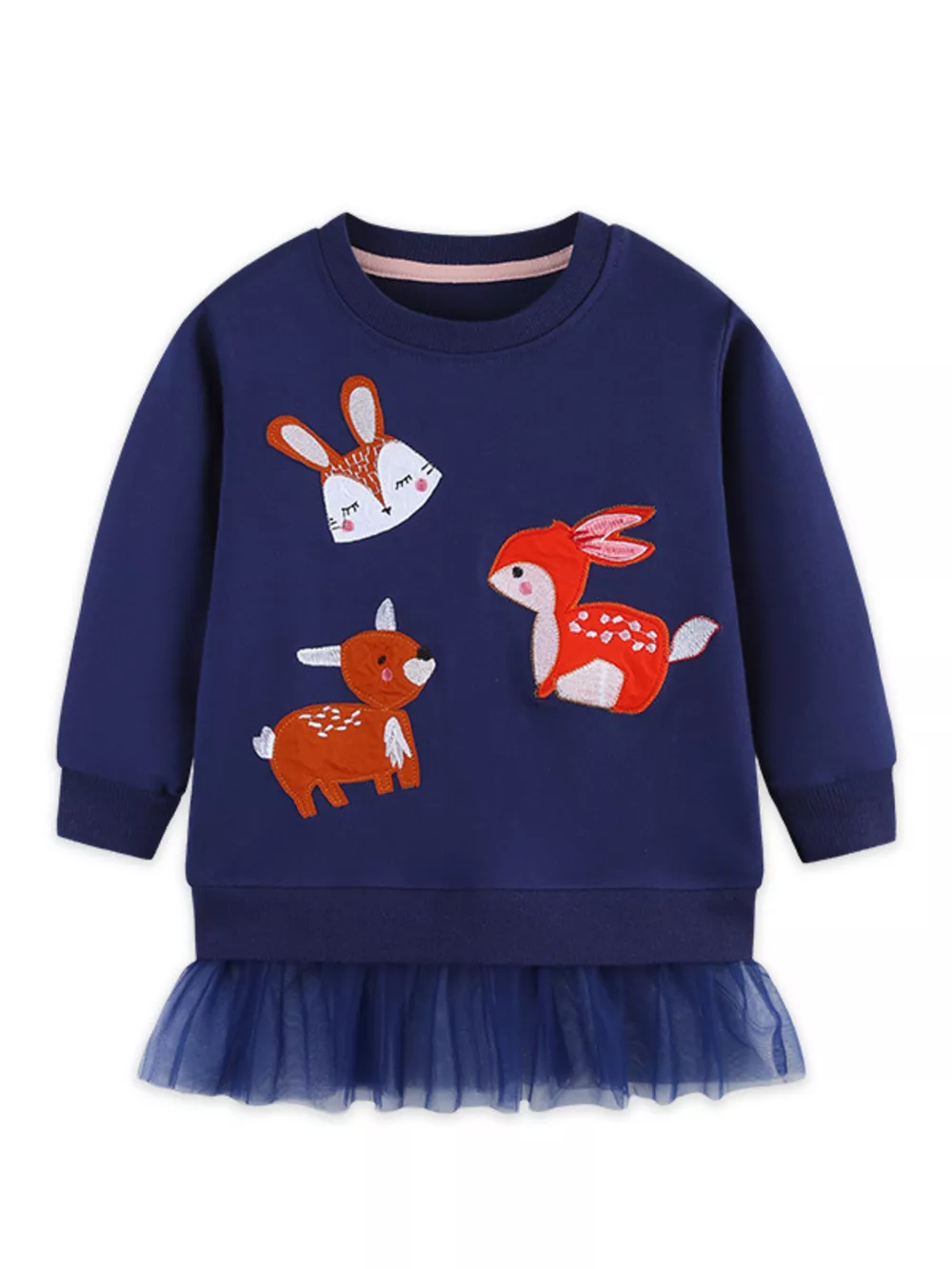 Children's Cute Animal Tulle Hem Sweatshirt, image 2