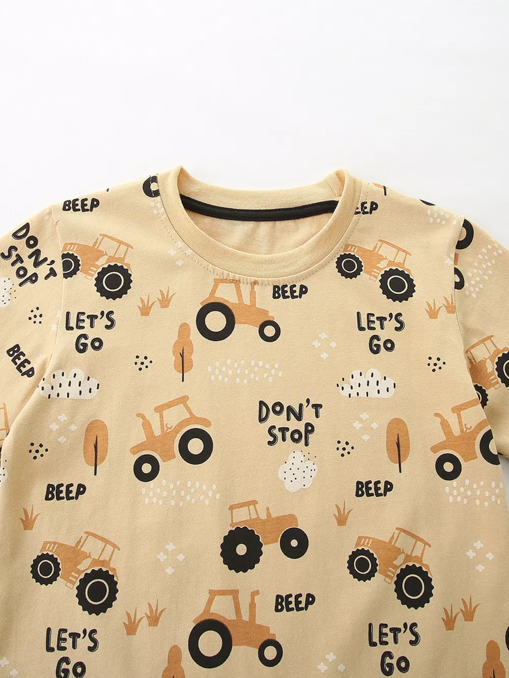 Children's Tractor Print Crew Neck Short Sleeve T-Shirt, image 3