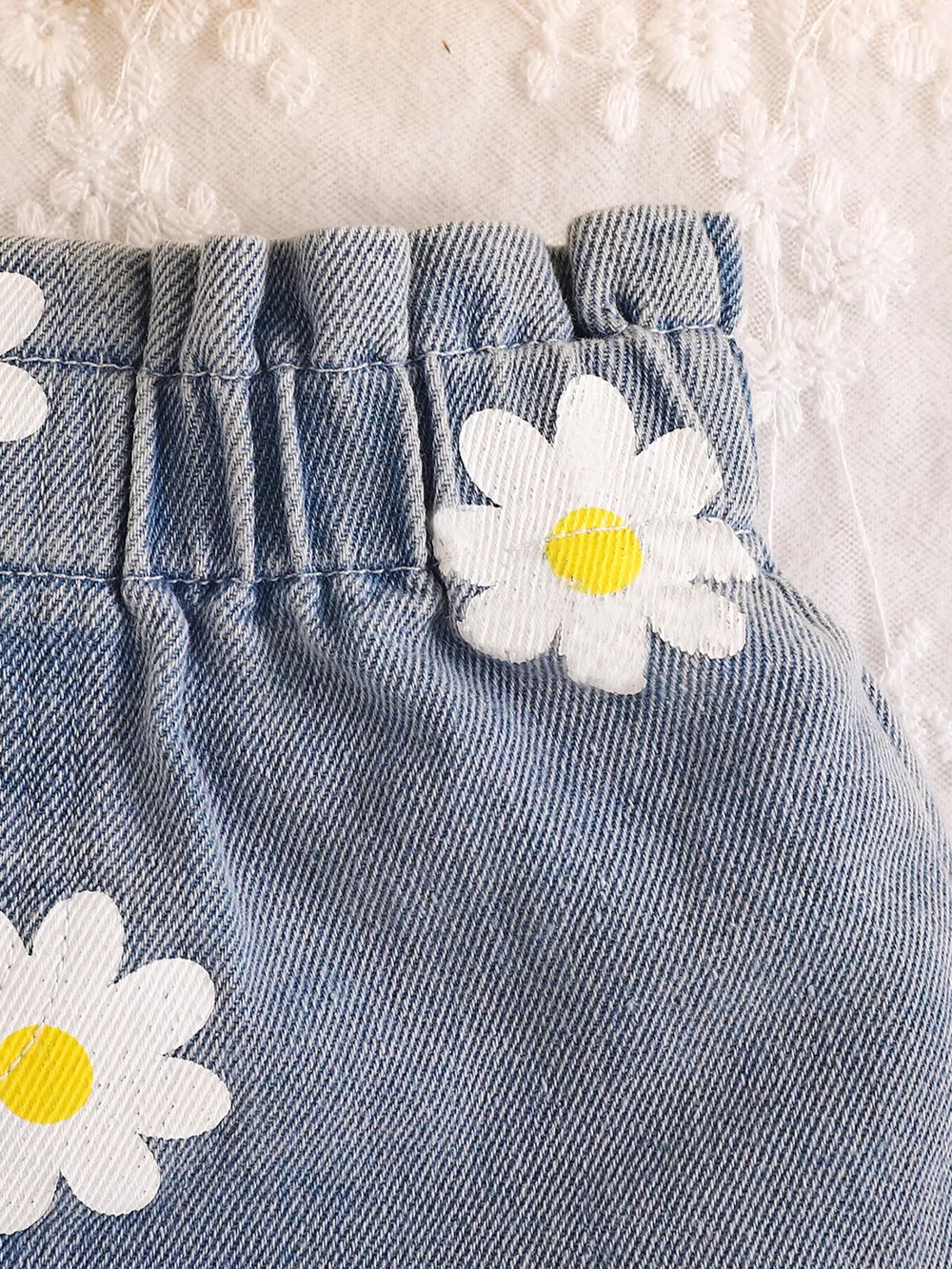 Children's Daisy Print Cami and Denim Shorts Set, image 3
