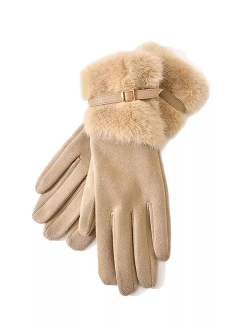 Faux Fur Cuff Gloves, image 4