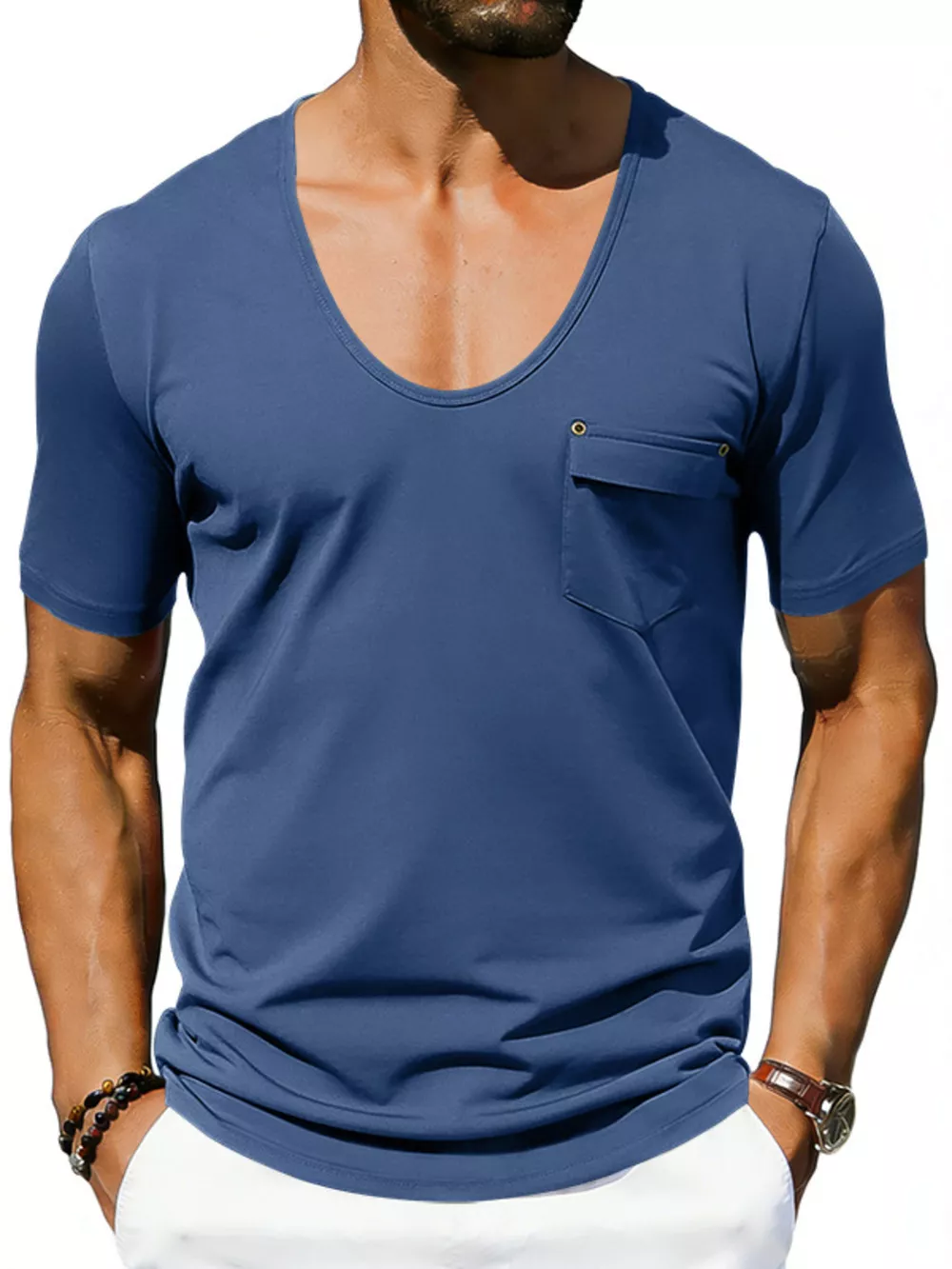 Men's Full Size Short Sleeve Pocket T-Shirt Plus Size, image 6