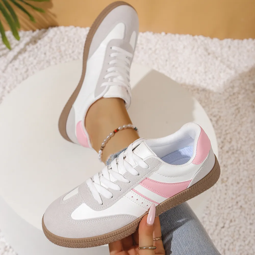 Round Toe Lace Up Sneakers, image 2
