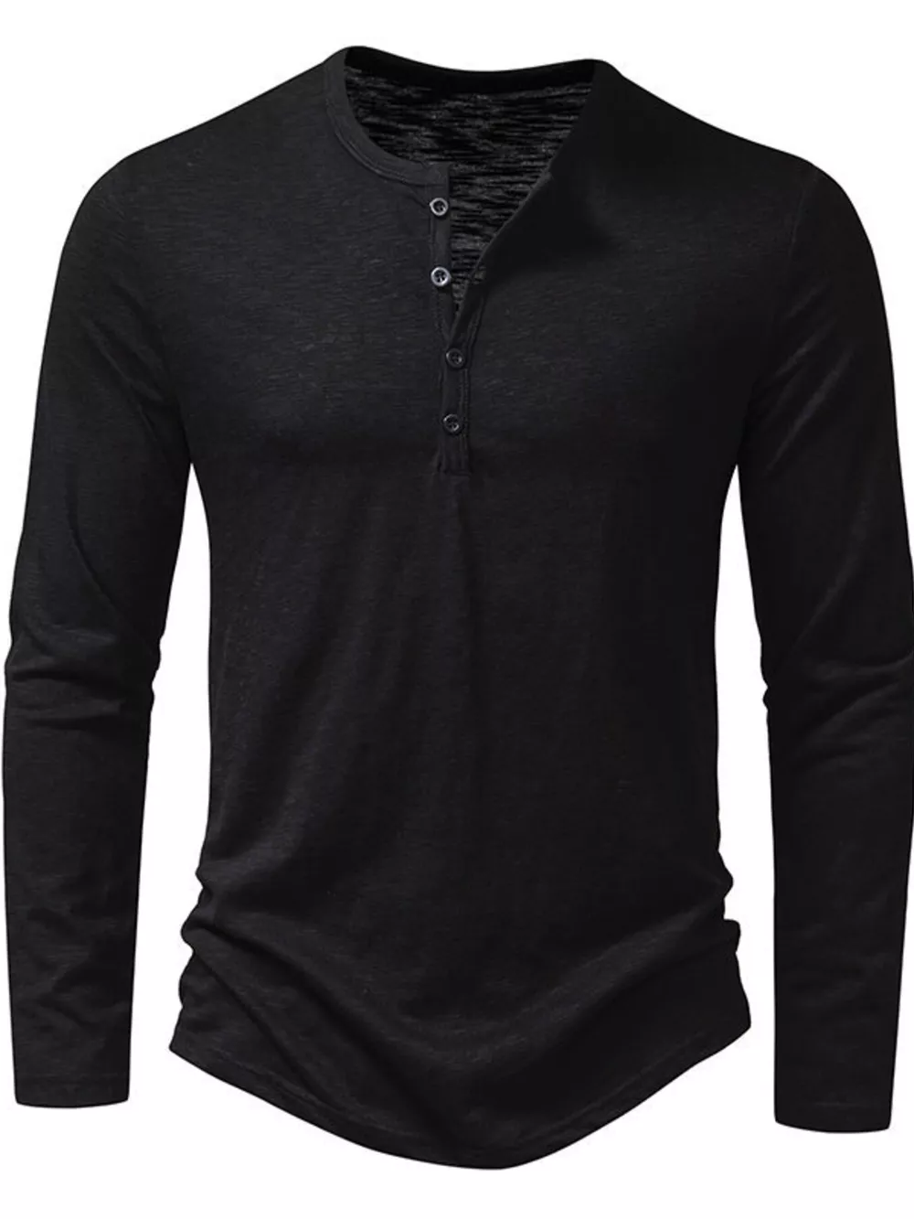 Men's Long Sleeve Henley T-Shirt
