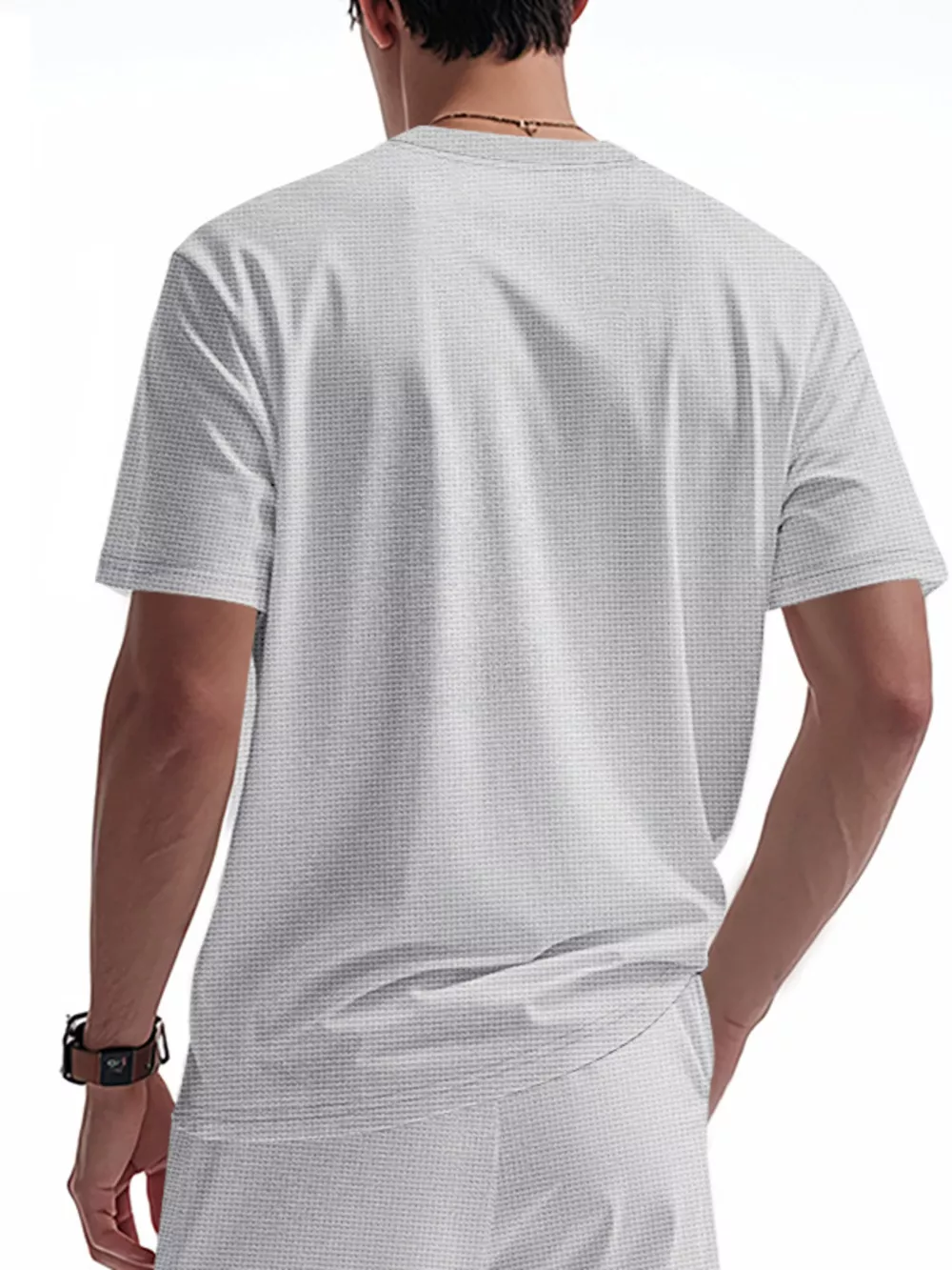 Men's Full Size Lace-Up Neck T-Shirt Plus Size, image 11