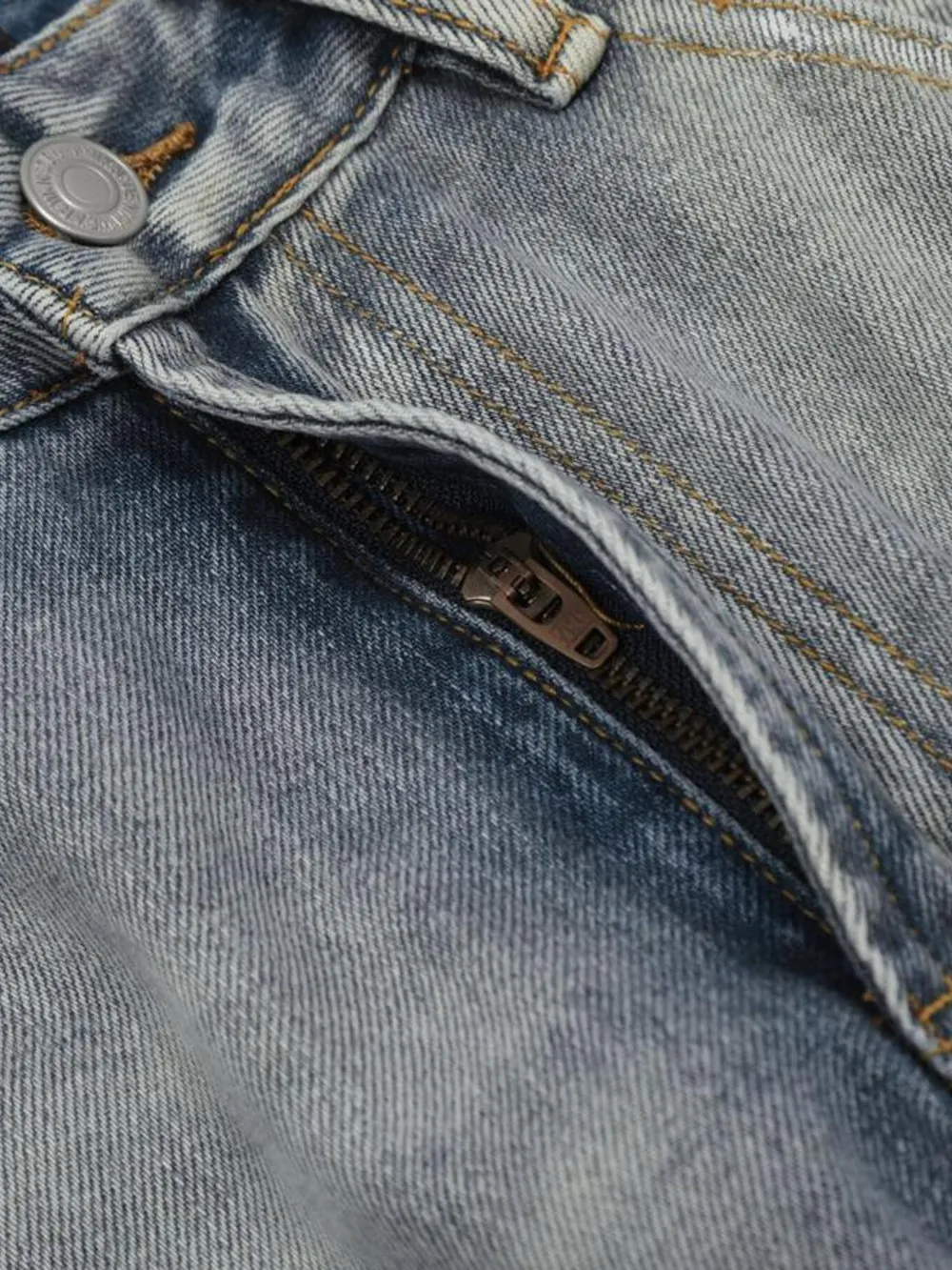 Men's Vintage Washed Gradient Distressed Flare Jeans, image 7