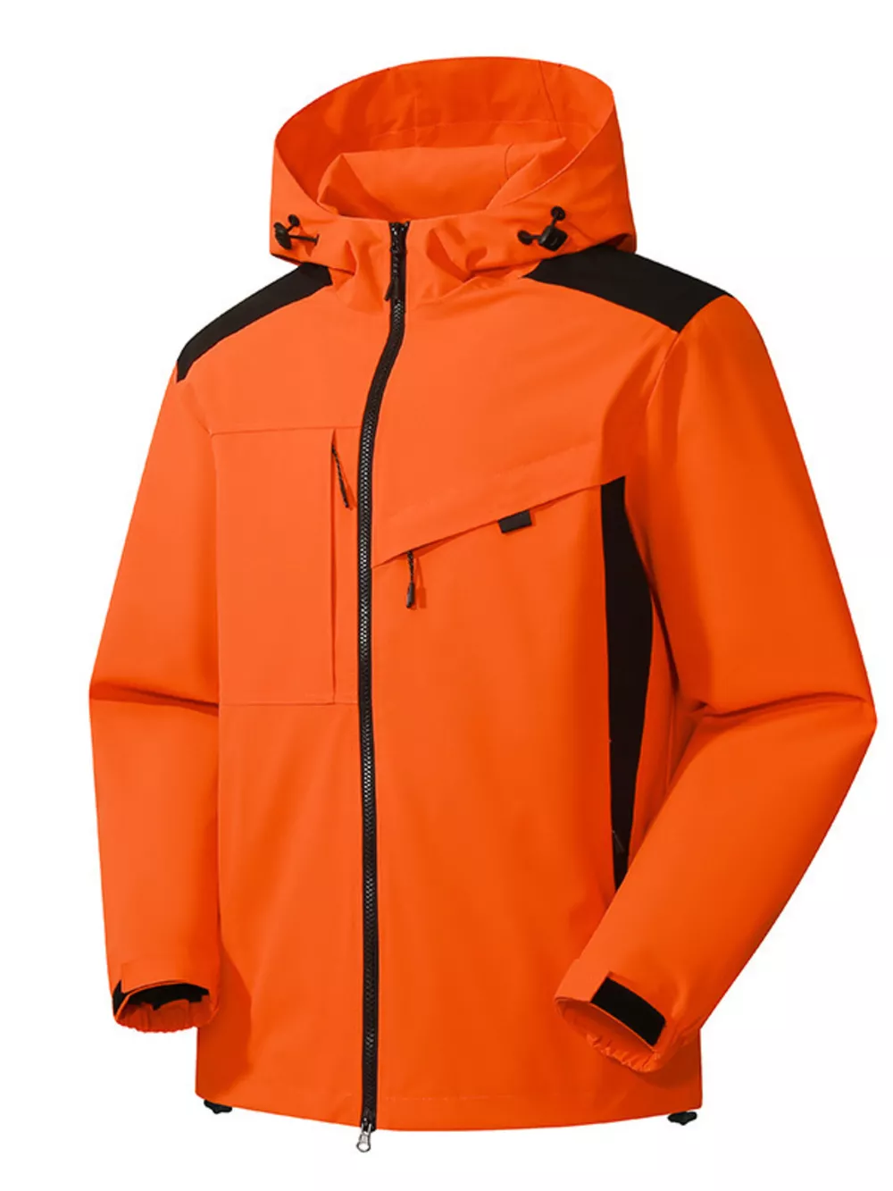 Men's Full Size Waterproof Hooded Zip Up Jacket Plus Size, image 3
