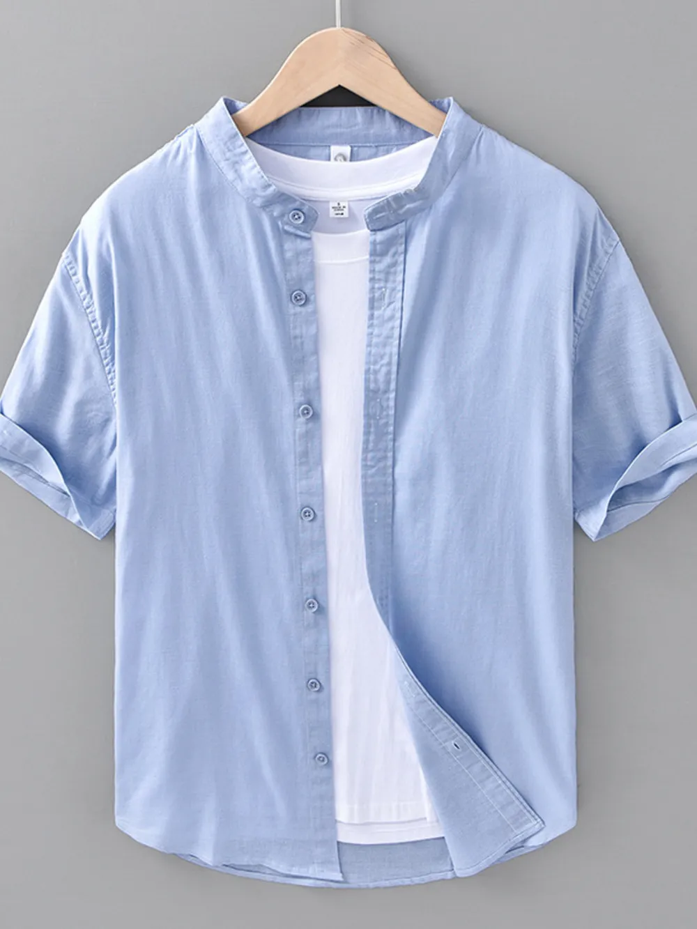 Men's Plus Size Button Up Short Sleeve Shirt, image 5