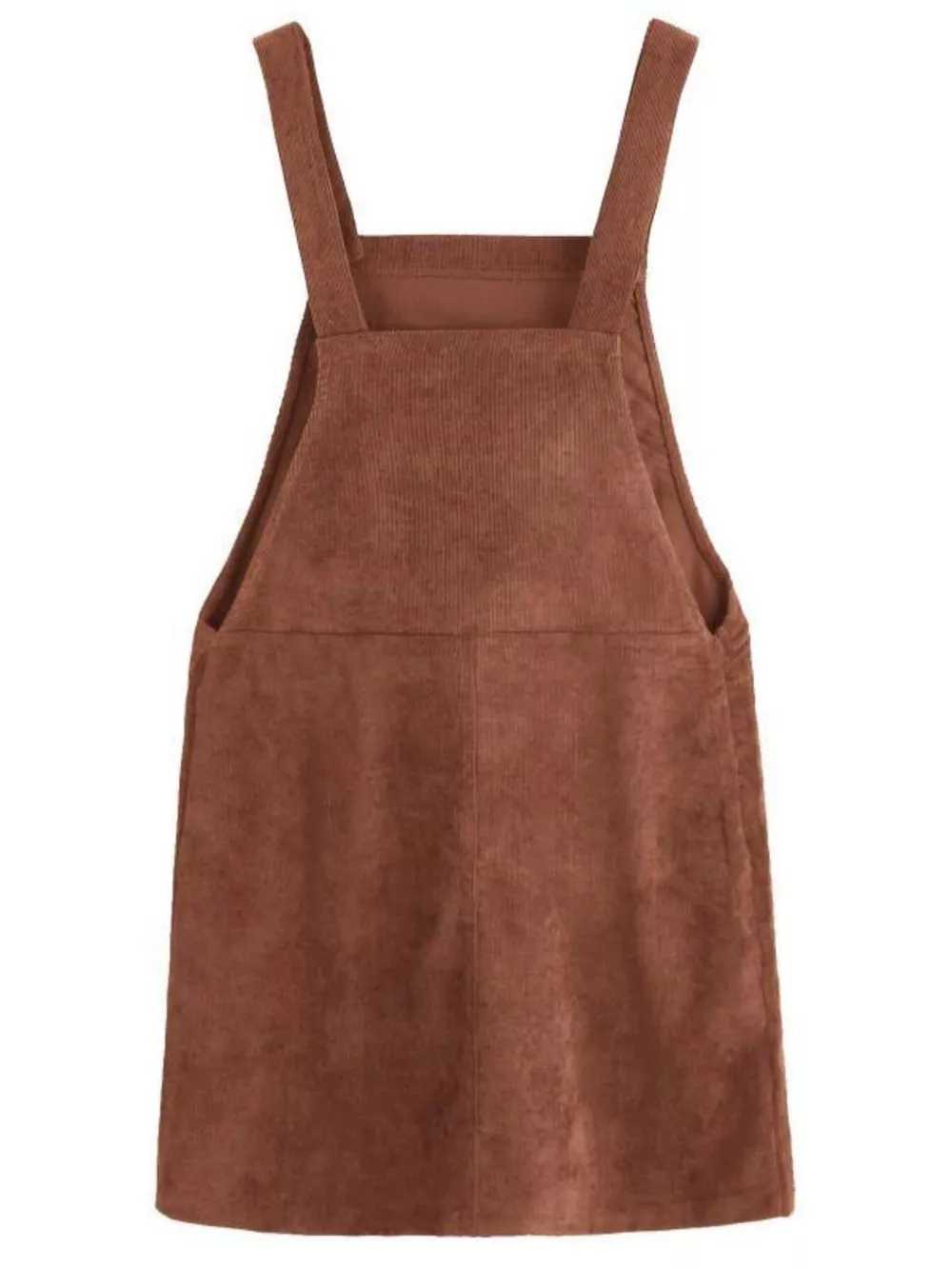 Corduroy Wide Strap Overall Dress, image 3