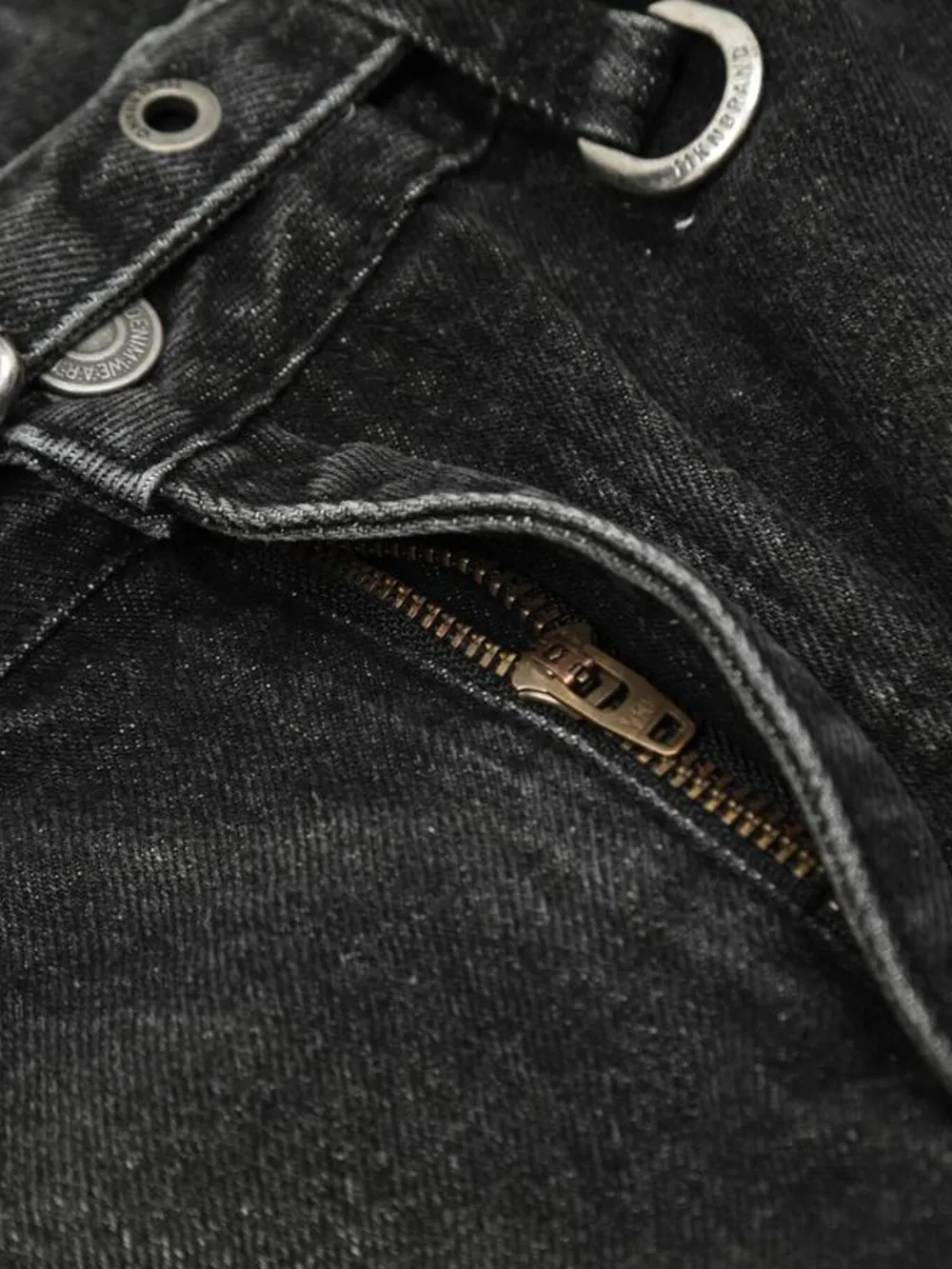 Men's Distressed Cargo Wide Leg Jeans, image 13