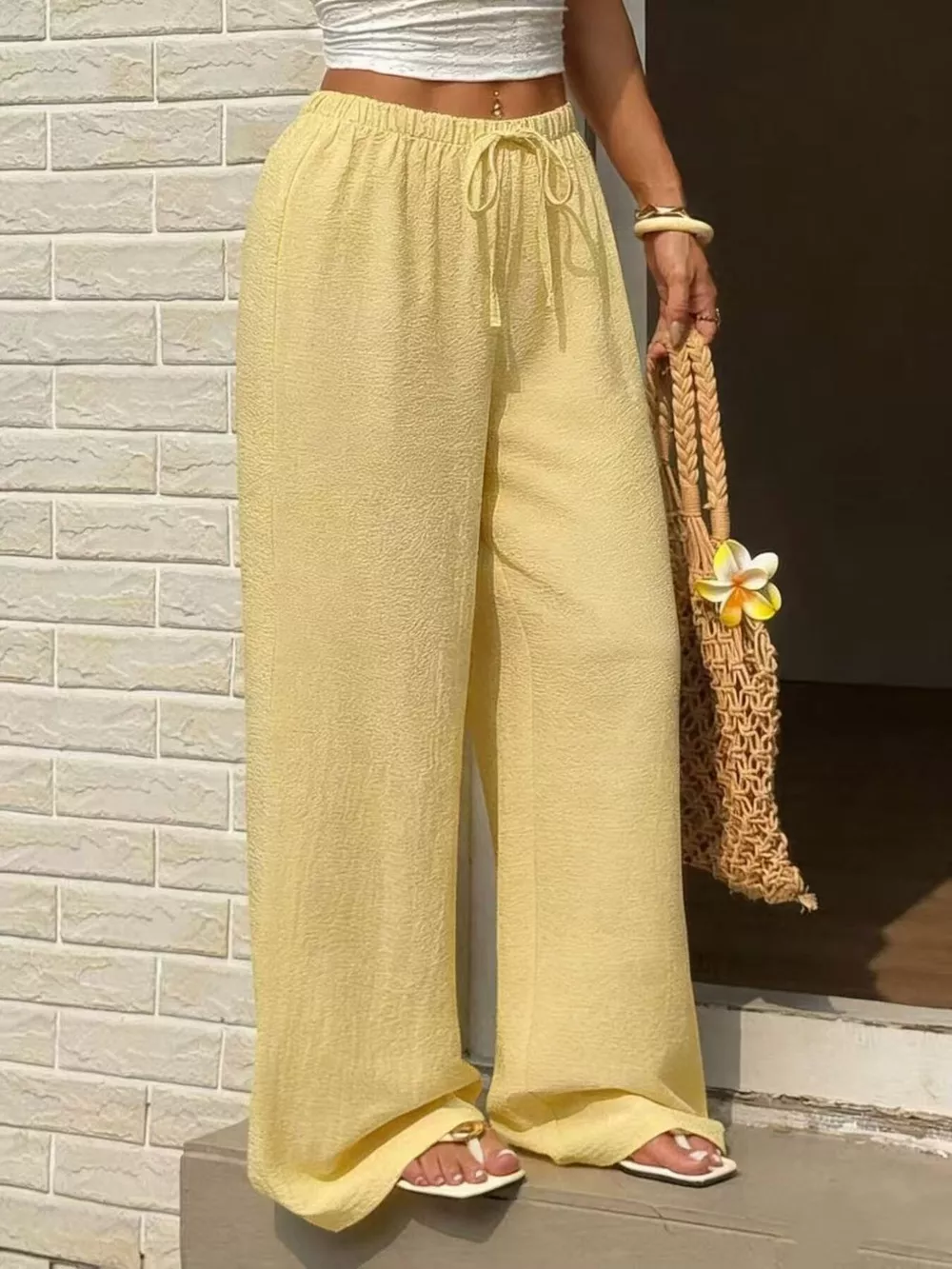 Plus Size High-Waisted Wide-Leg Pants, image 6
